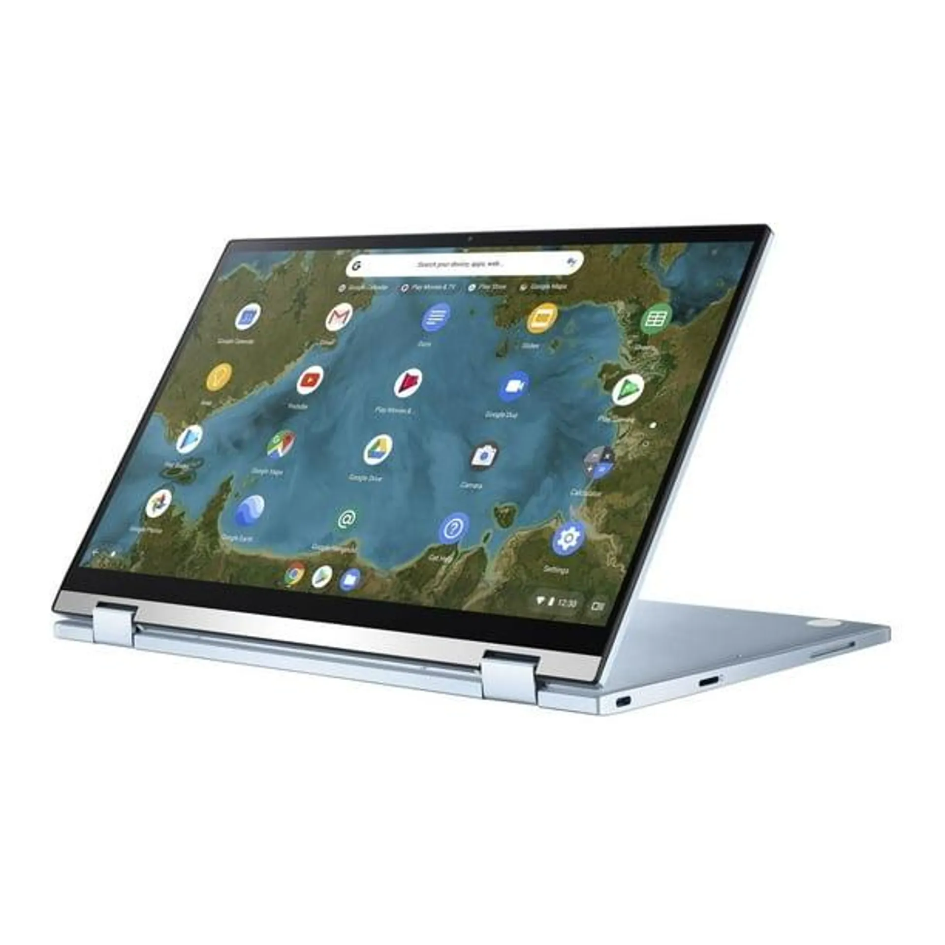 Ordinateur portable 2 en 1 Chromebook Flip C433 ASUS, processeur Intel Core m3-8100Y, écran tactile FHD NanoEdge à 4 voies de 14 pouces, argent (C433TA-WB31T-CB)