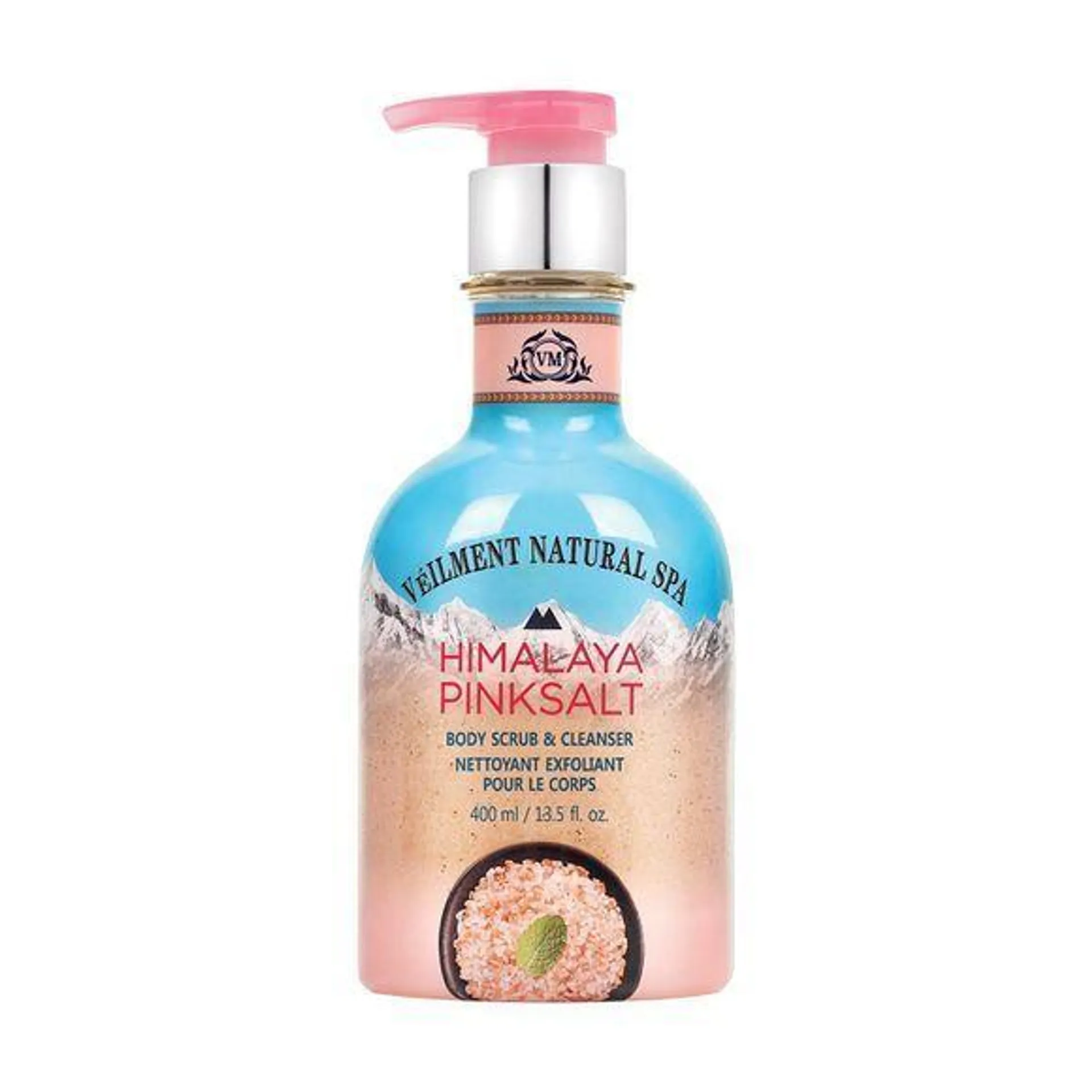 Nettoyant exfoliant pour le corps Sel rose de l’Himalaya Véilment Natural Spa