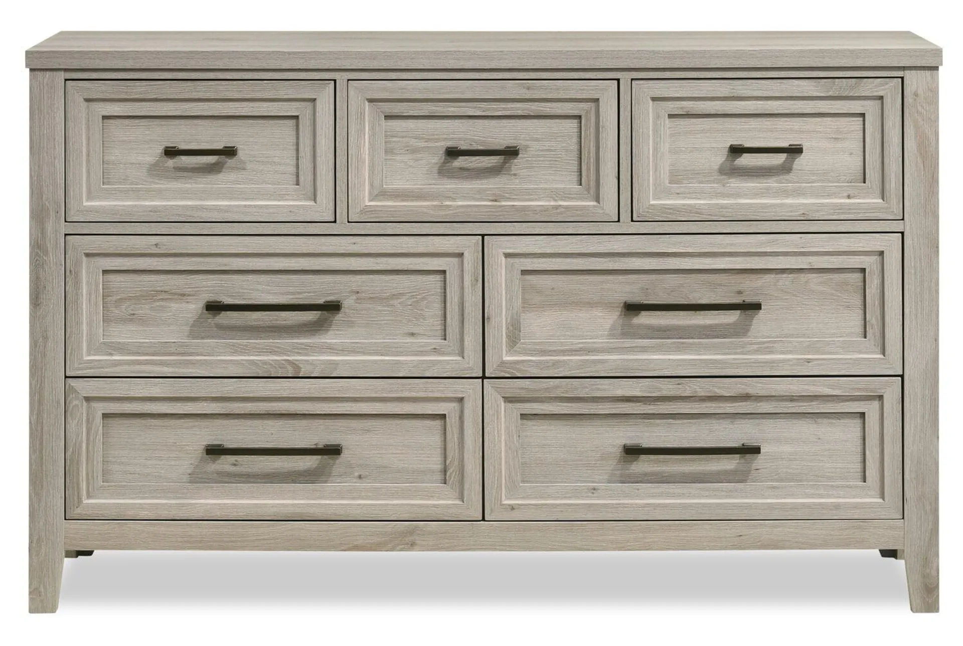 Lara Bedroom 7-Drawer Dresser, 60.6"W x 38"H - Antique Grey