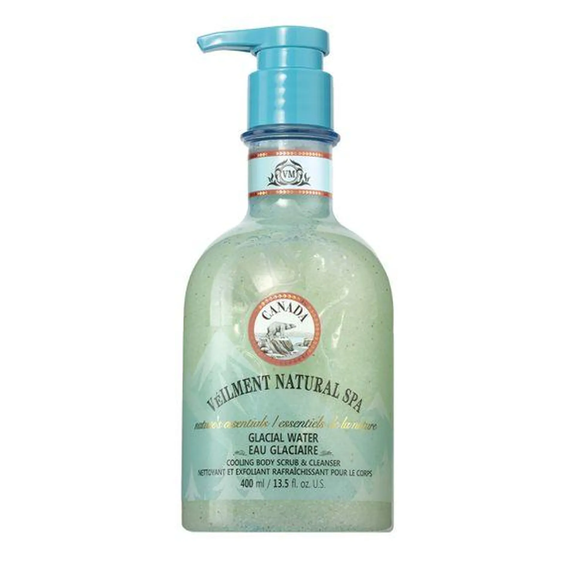 Nettoyant et exfoliant rafraîchissant pour le corps Eau Glaciaire Véilment Natural Spa