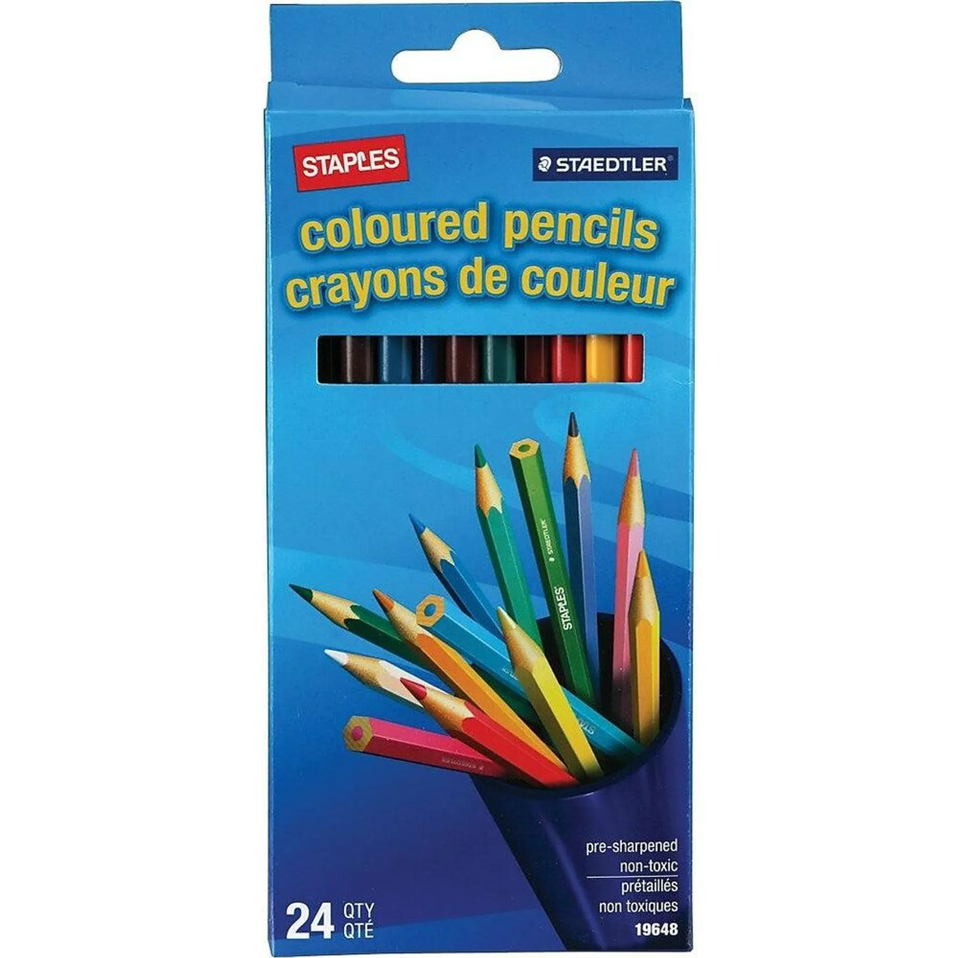 Staples/Staedtler Crayons de couleur - paquet de 24