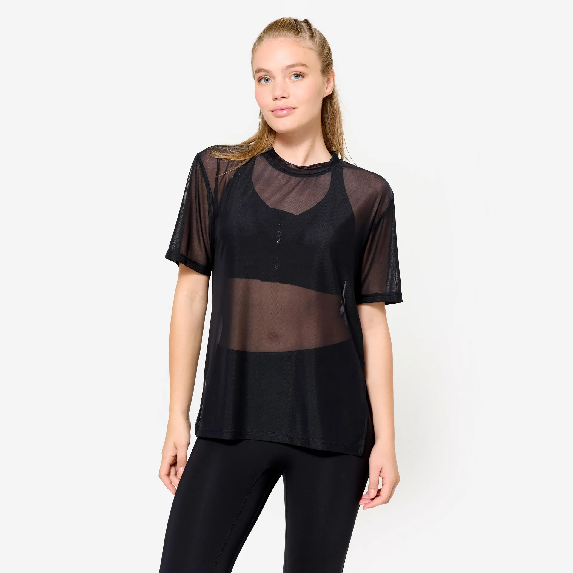 T-shirt de sport ample en résille femme
