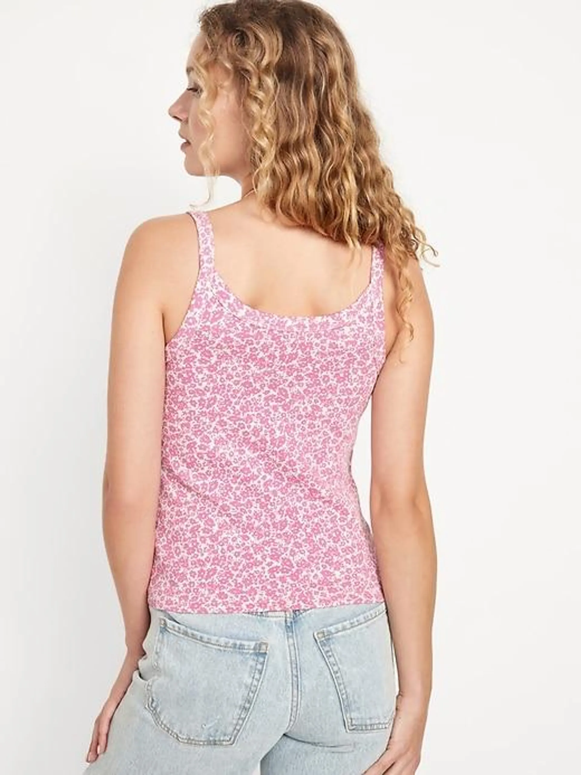 Fitted Rib-Knit Tank Top