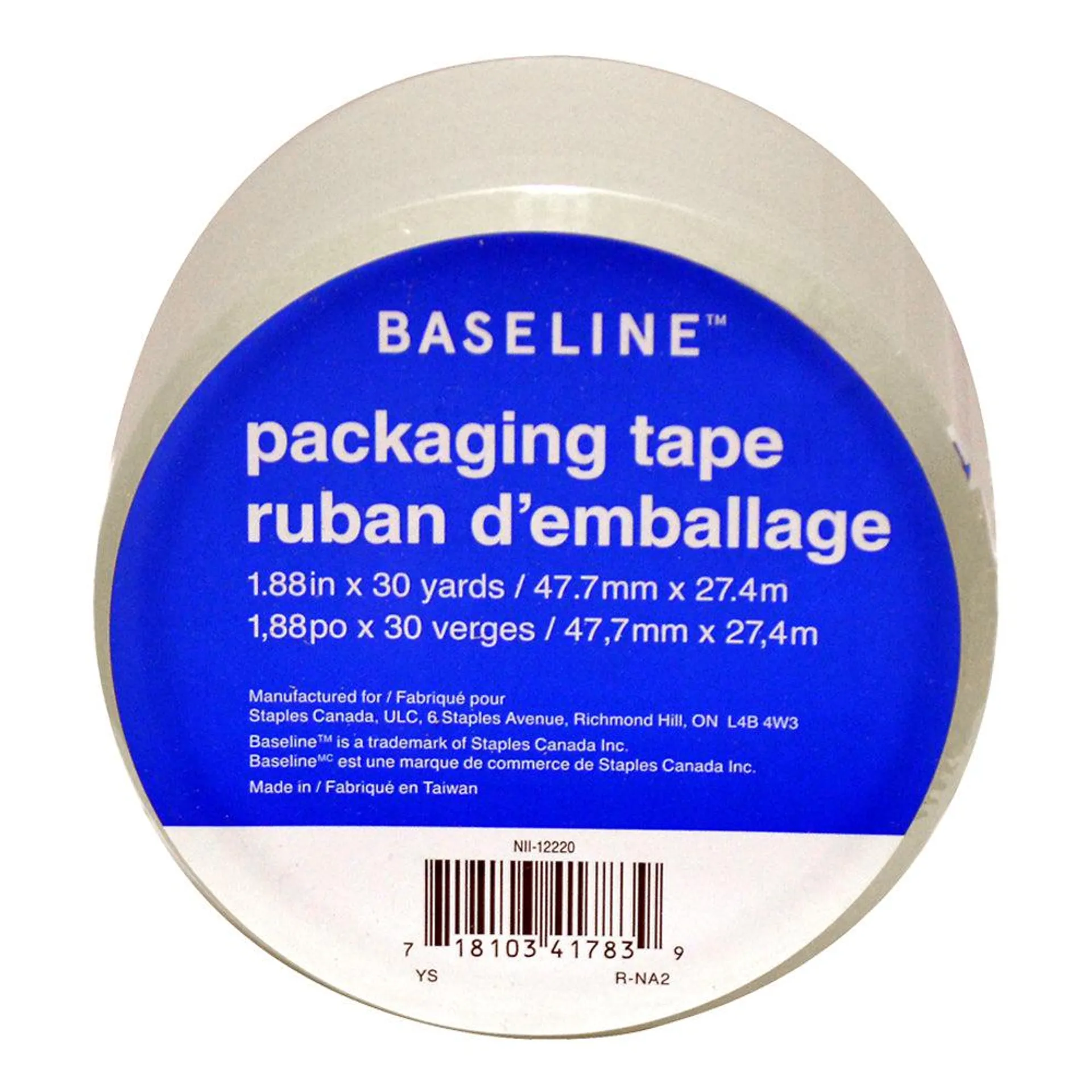 Staples - Ruban d'emballage multiusages, 48 mm x 27,5