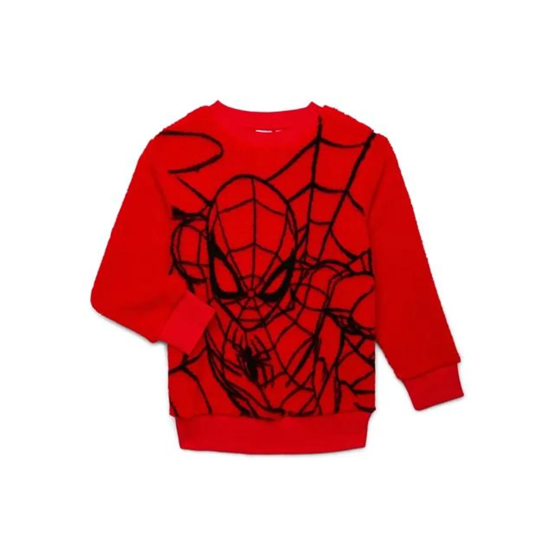 Spider-Man Boys Fleece Top with Long Sleeves, Sizes 4-18