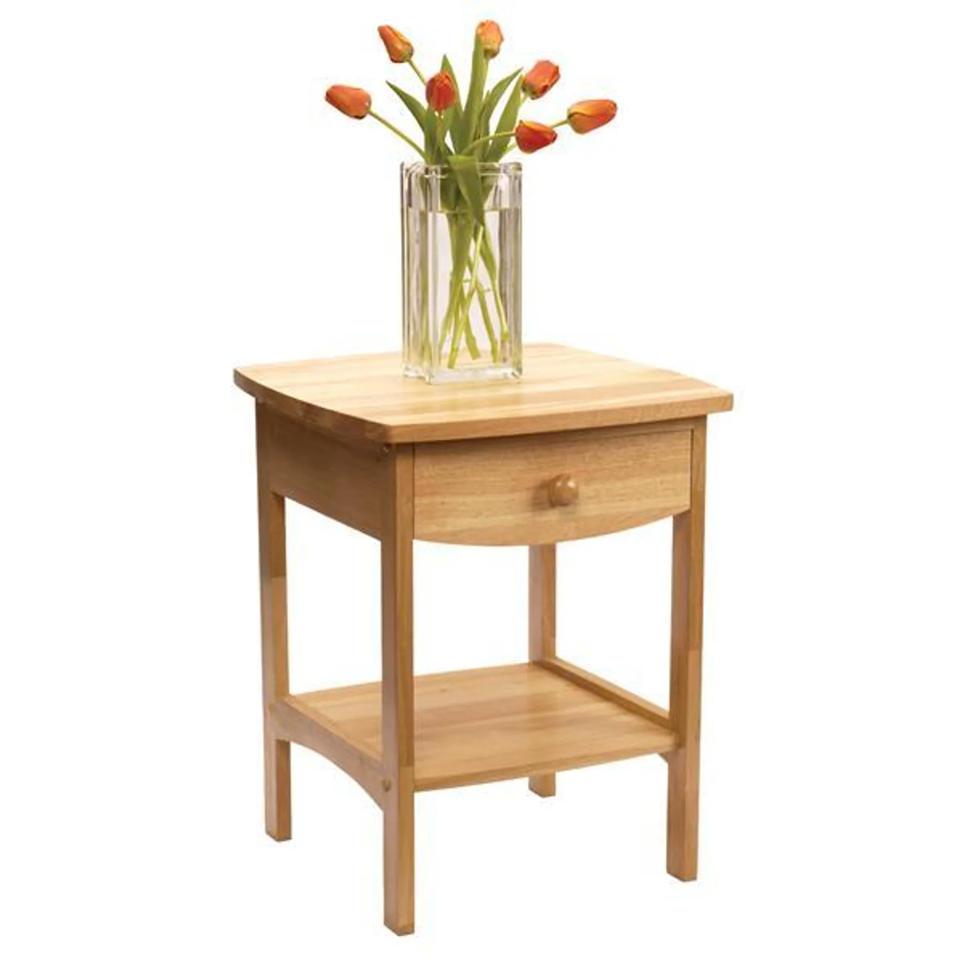 Table Claire, 18,03 po x 22,05 po, bois, naturel