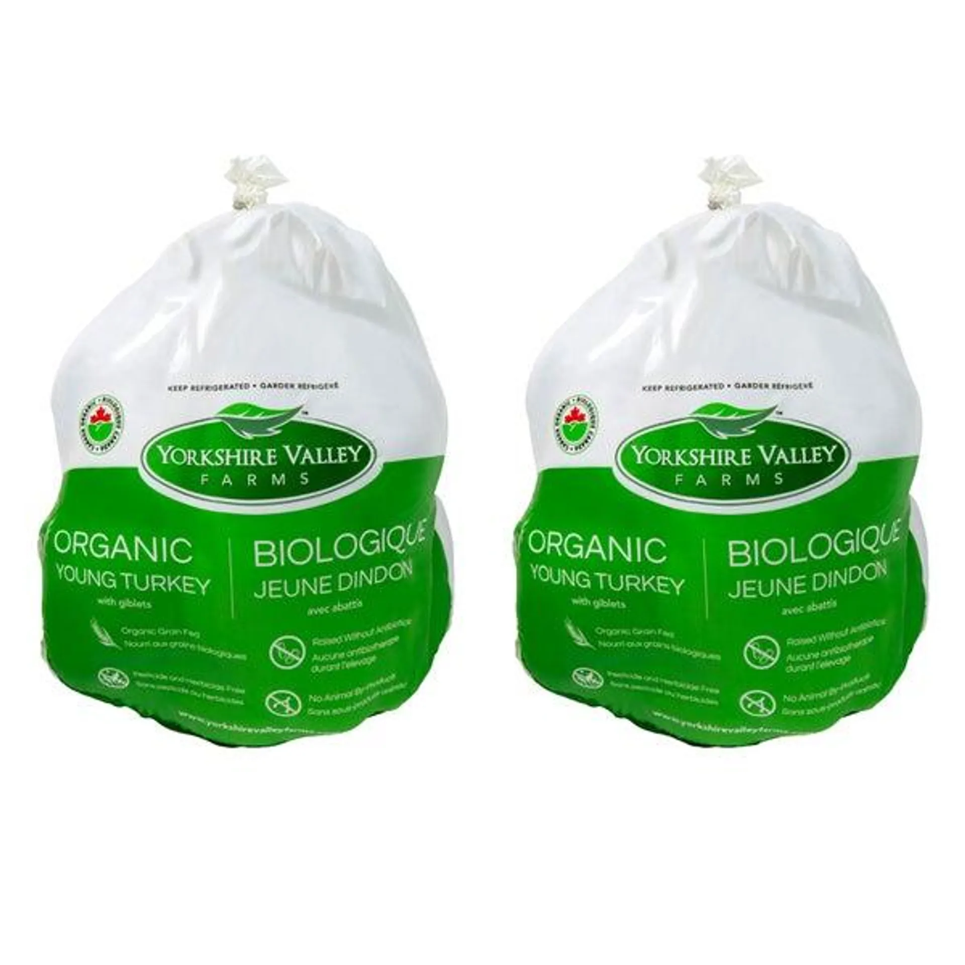 Yorkshire Valley Farms Organic Whole Turkey, 2 × 6 kg