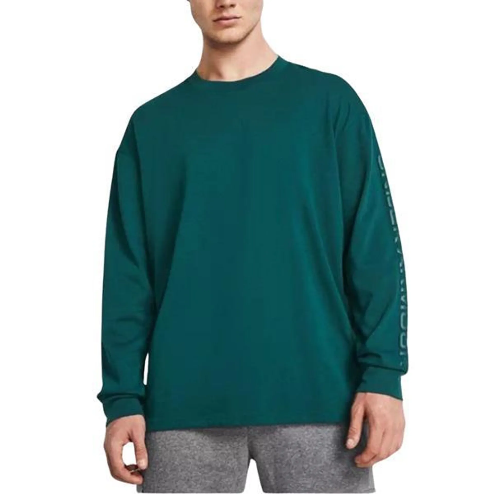 Chandail à manches longues UA Heavyweight Tonal Wordmark pour homme