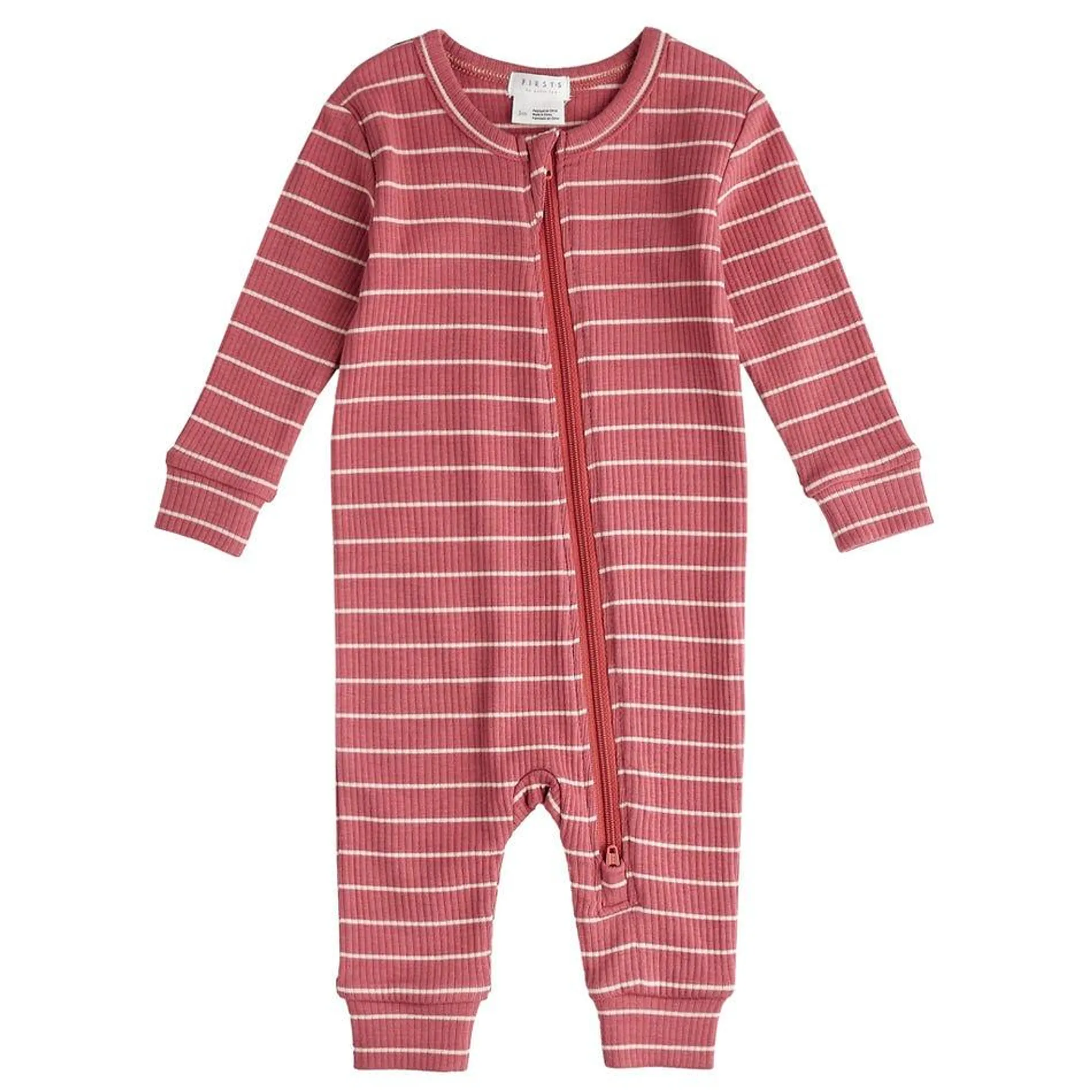 Raspberry Striped Sleeper 0-12m