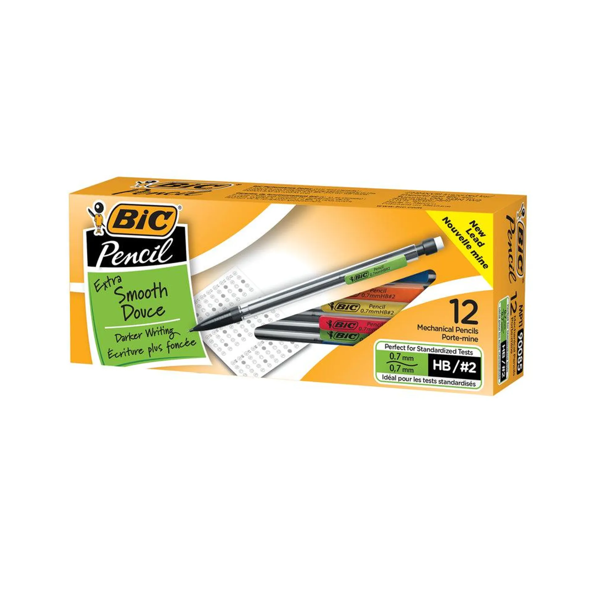 BIC - Porte-mine HB, 0,7 mm, paquet de 12