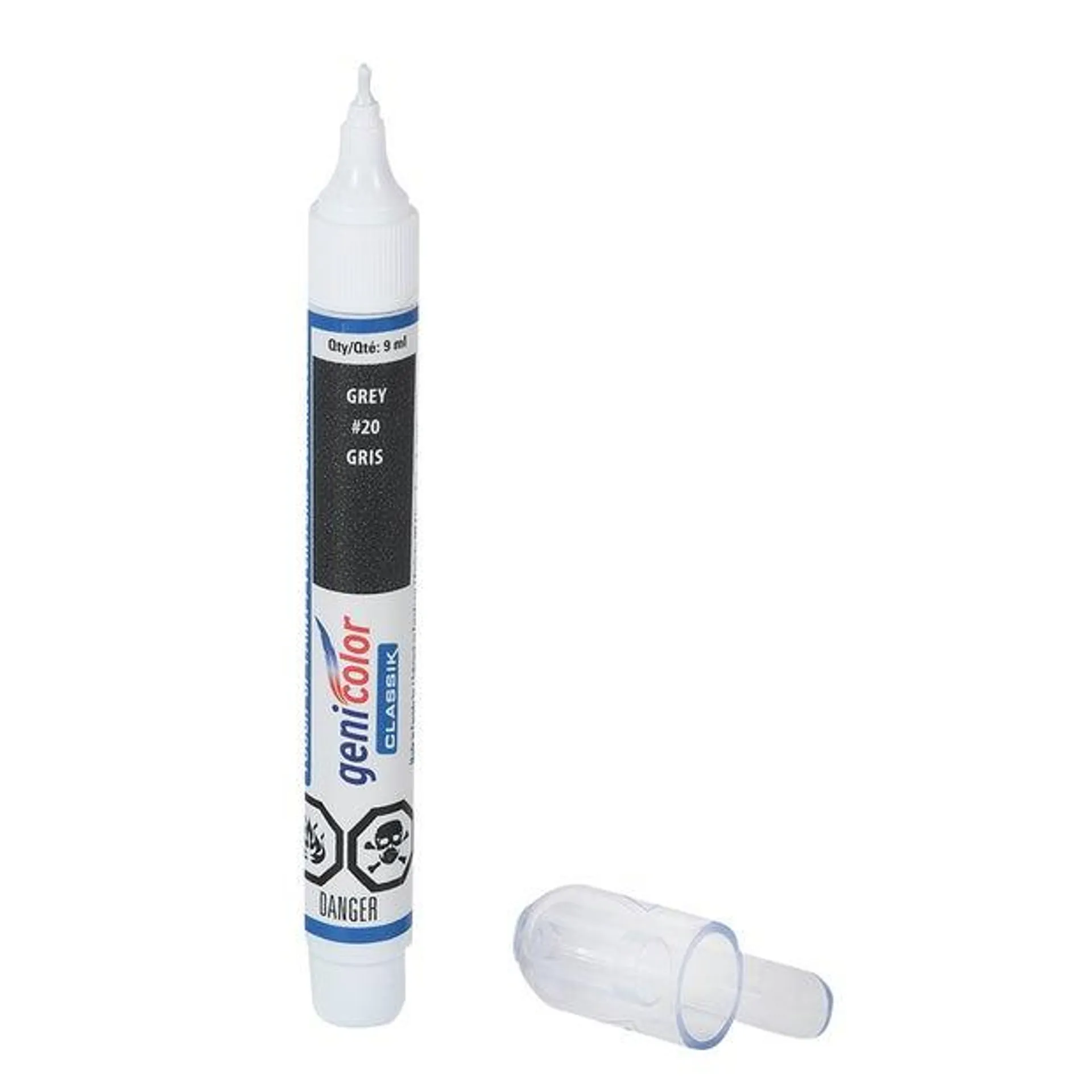 Stylo de retouches pour automobiles Genicolor 9 ml Gris #20