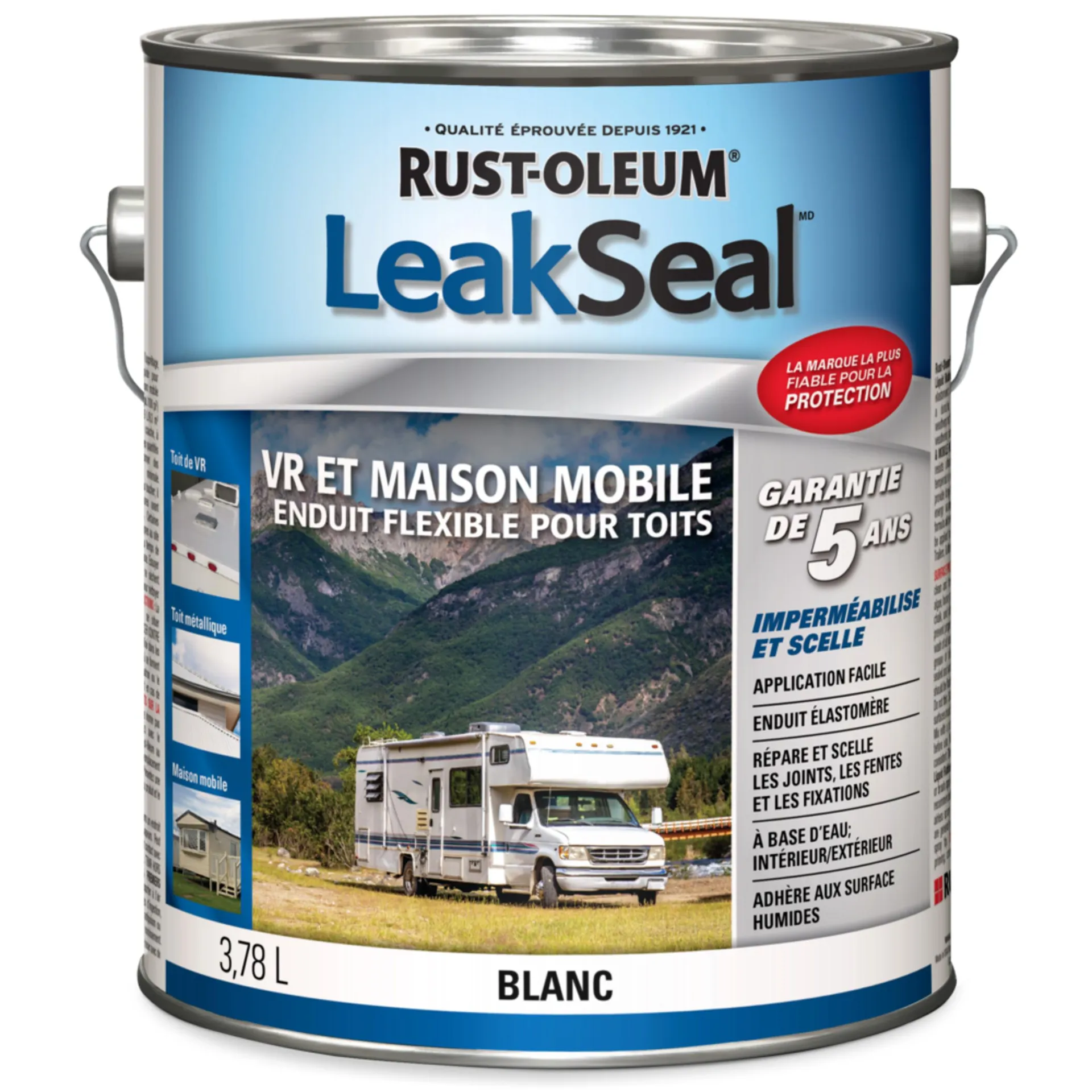 Scellant souple pour VR et maison mobile Rust-Oleum LeakSeal, 3,8 L