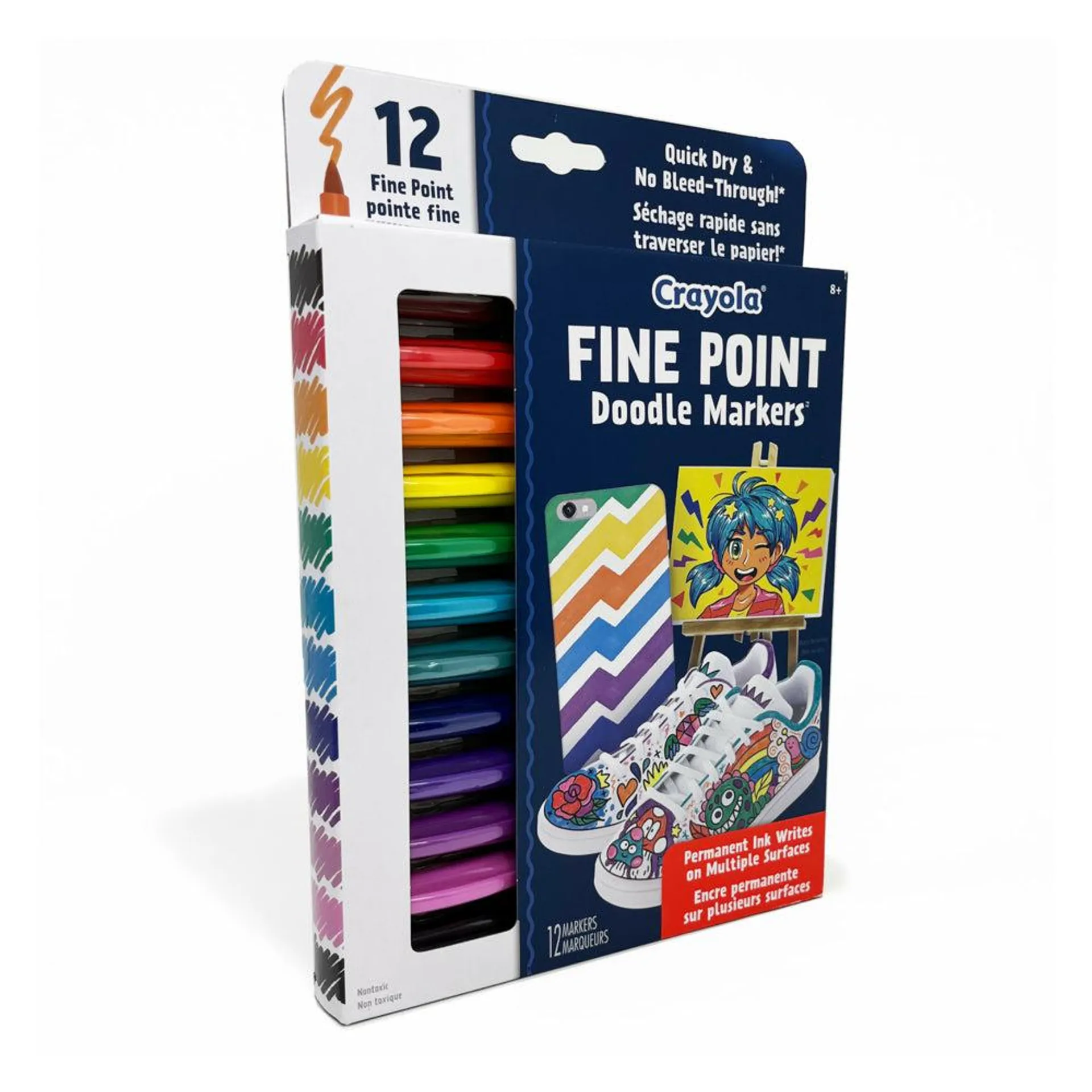 Crayola - Fine Point Doodle Markers - Paquet de 12