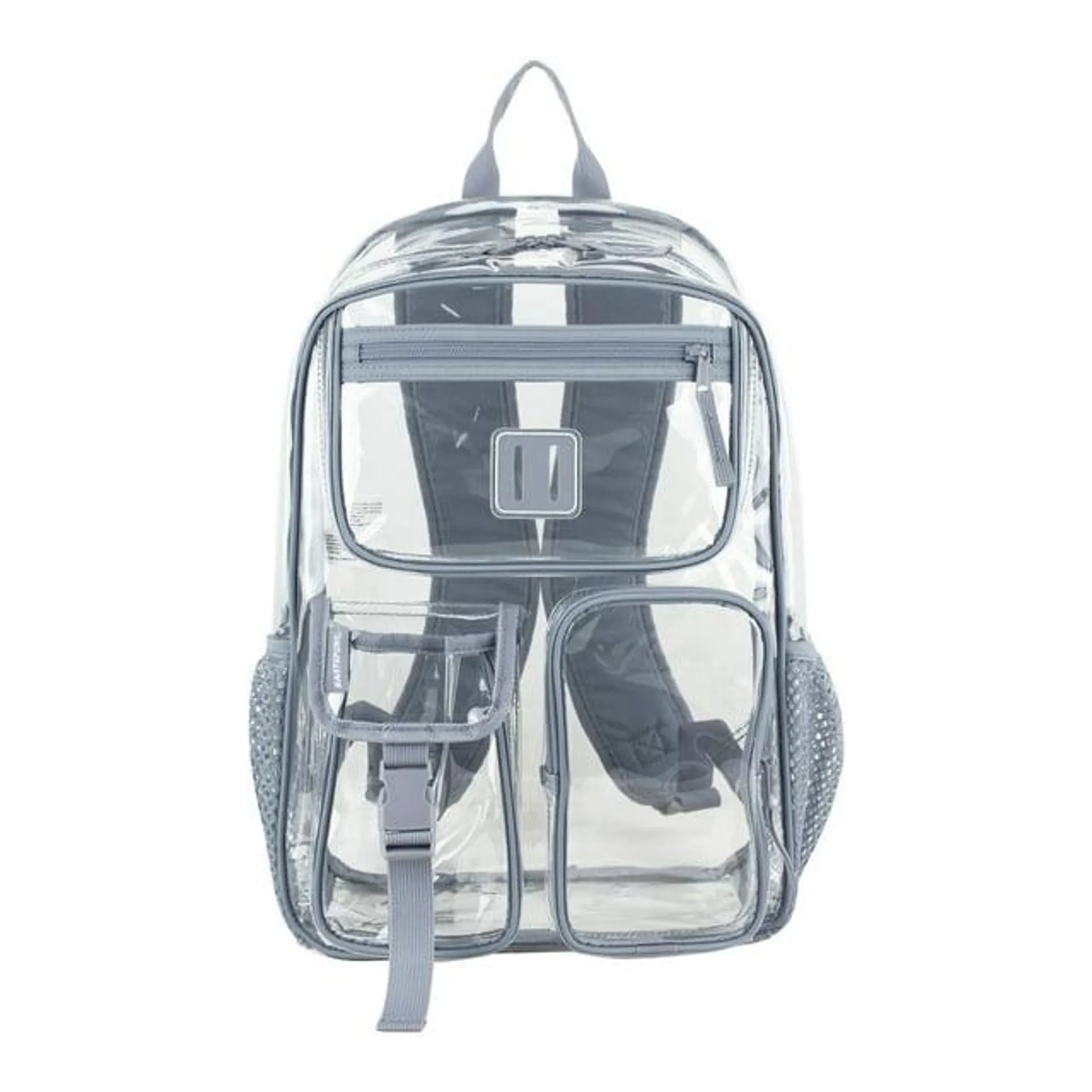 Eastsport Unisex Pro Cargo Clear Backpack, Cool Grey