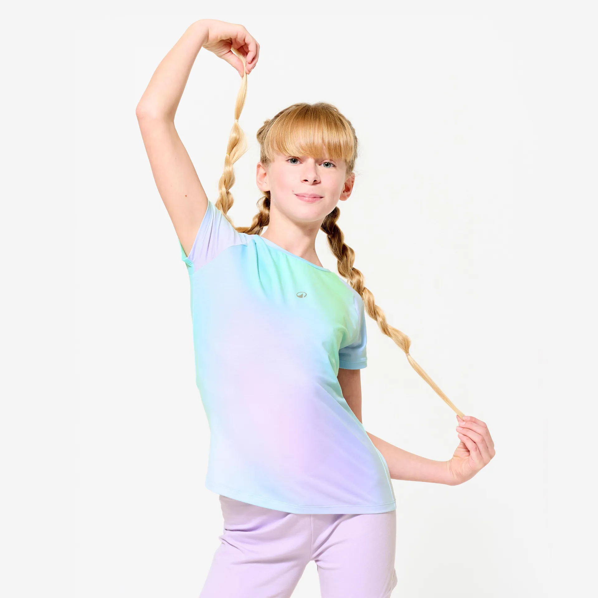 T-shirt de sport respirant fille avec imprimé