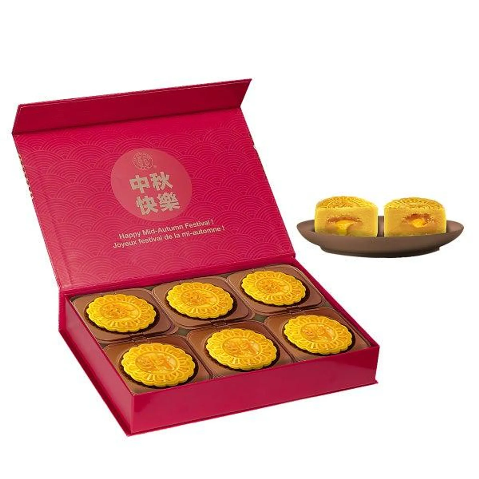 Fat Choy Lava Custard Mooncakes, 2 × (6 × 60 g)