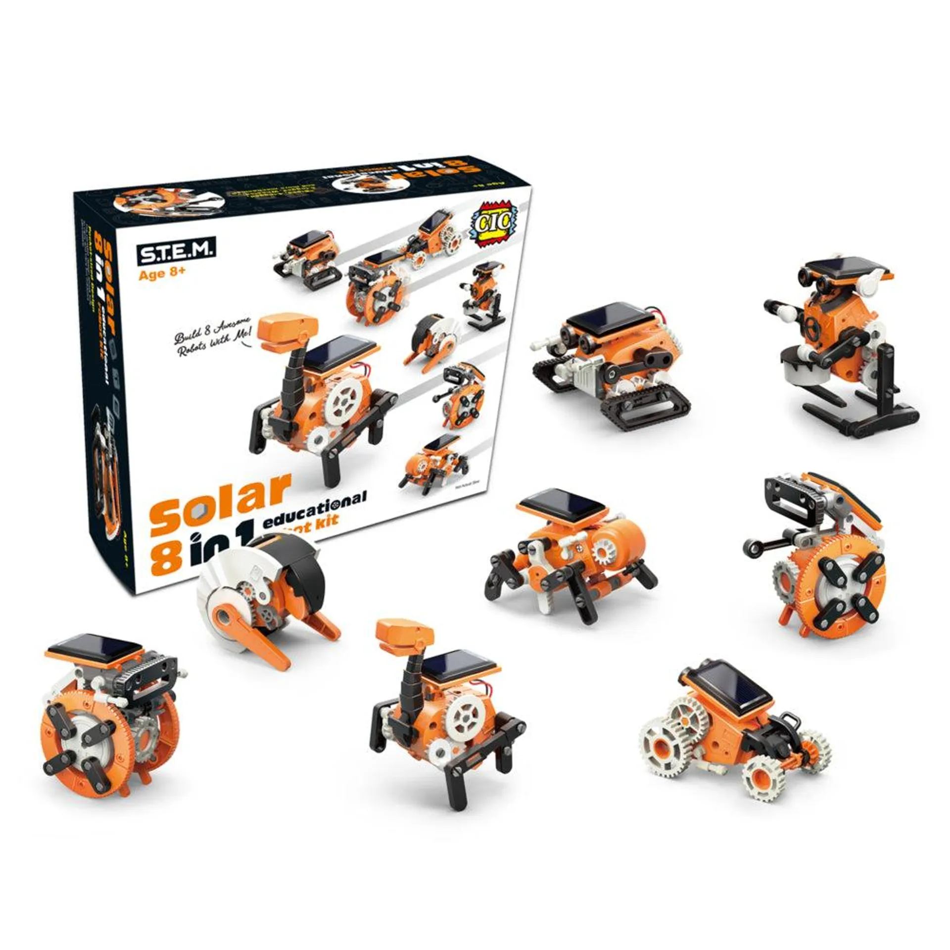 CIC Kits - 8 en 1 Kit de robot educatif solaire