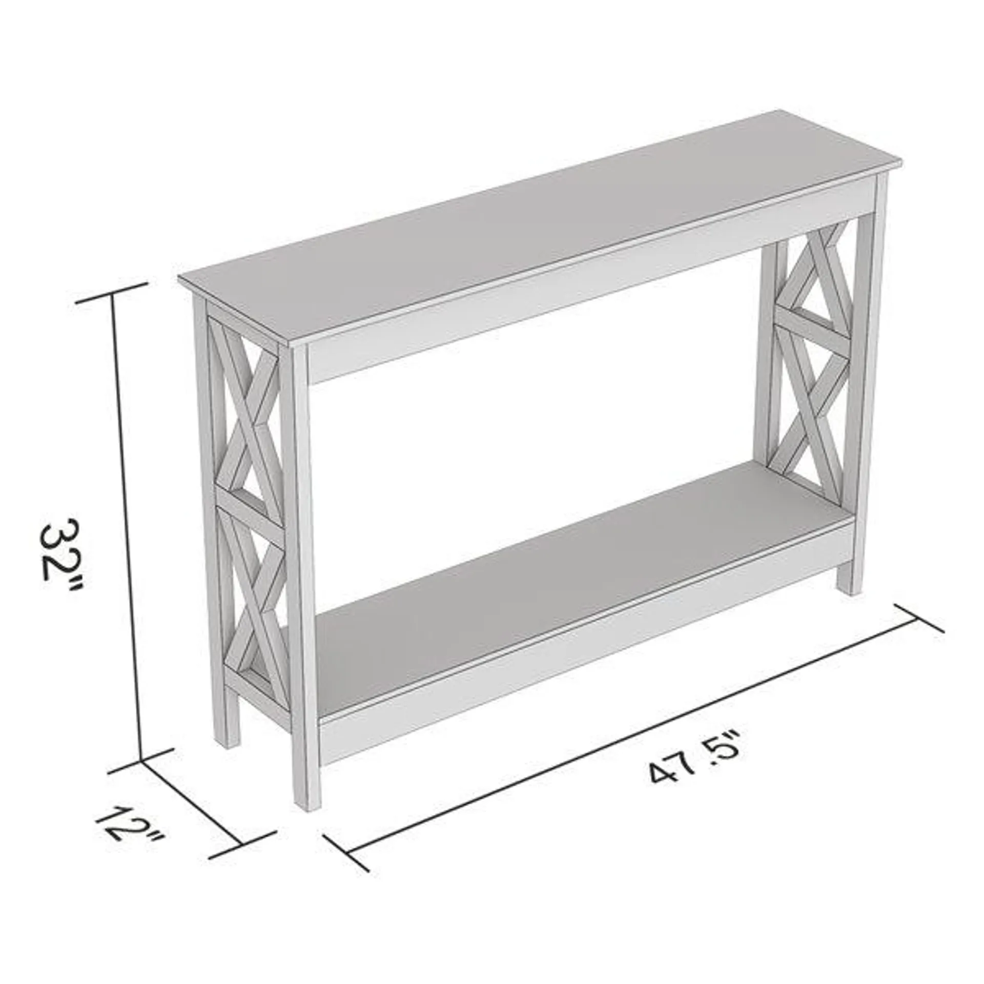 Console style campagnard en MDF gris foncé par Safdie & Co.