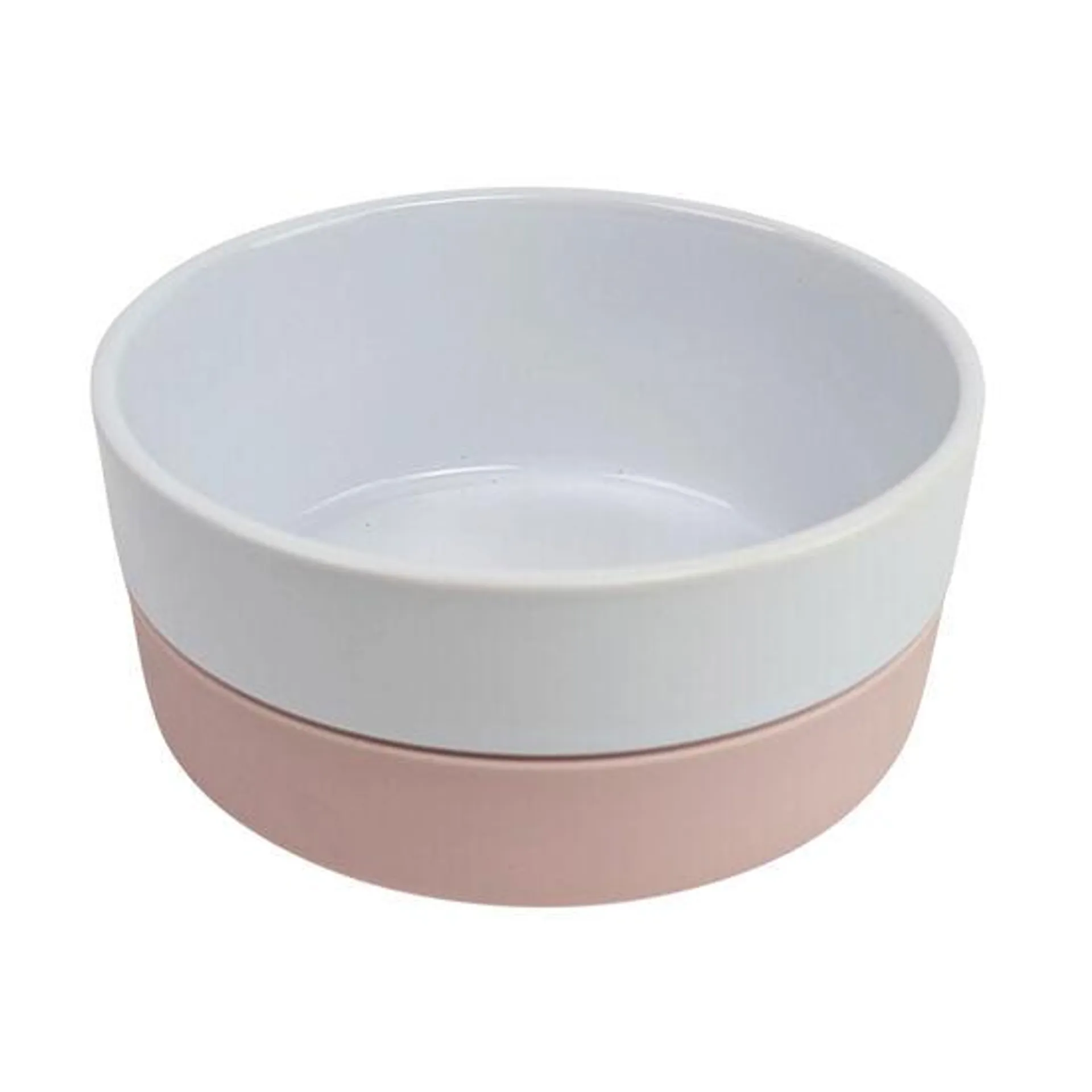 Bol en céramique et silicone, pêche