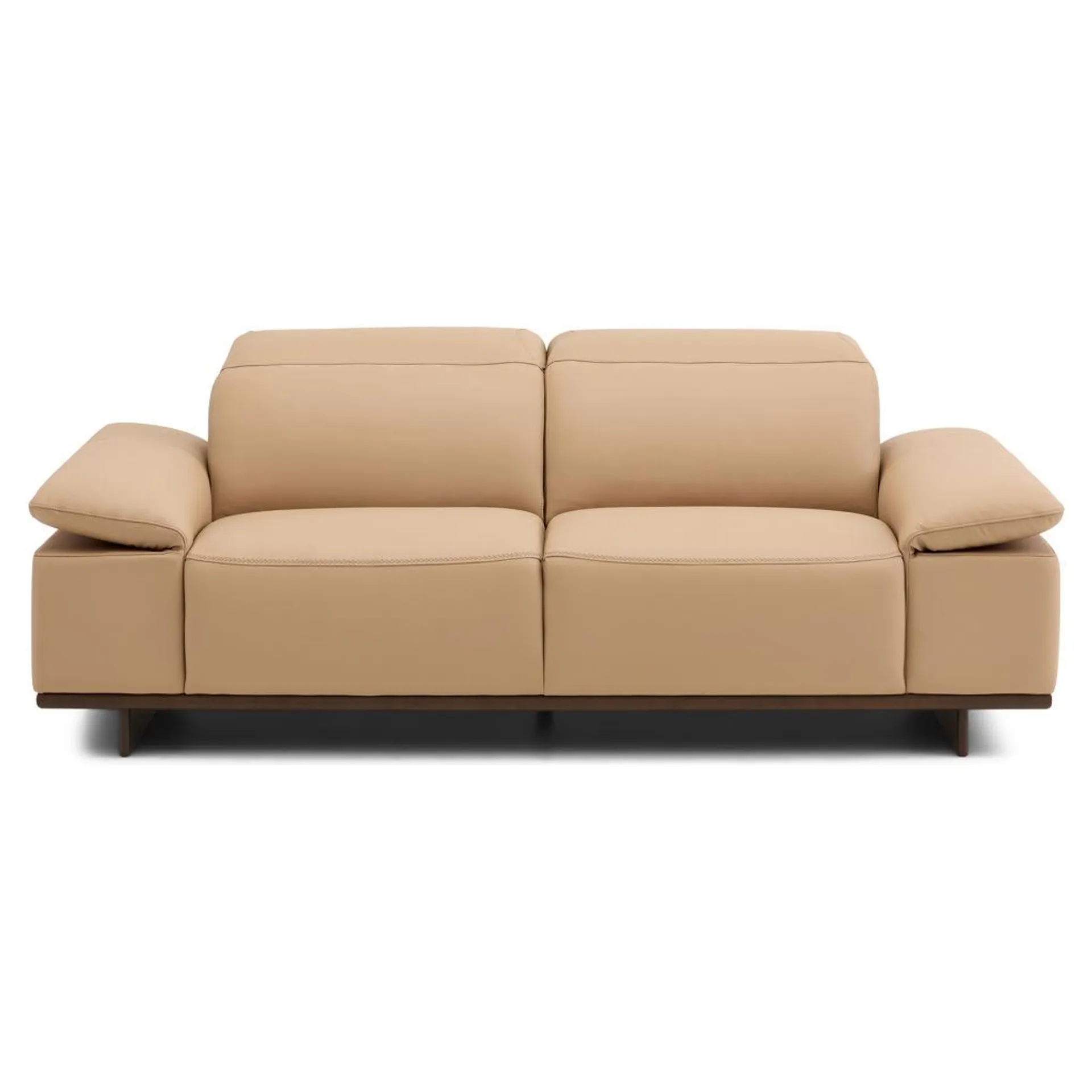 Sofa condo en cuir véritable avec accoudoirs et appuis-tête réglables