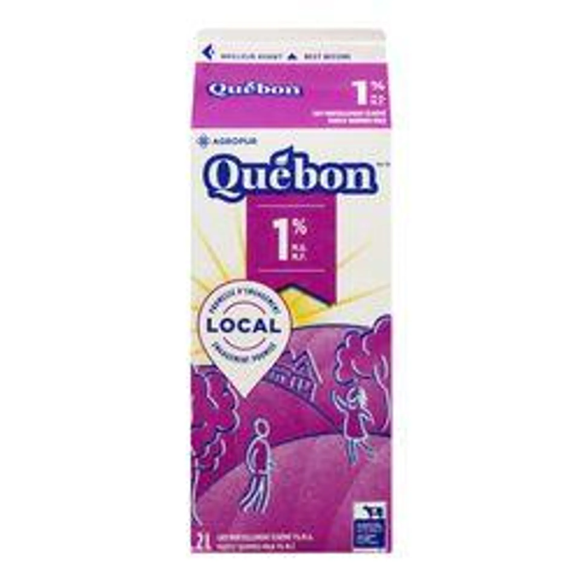 Québon 1% Milk 2 L