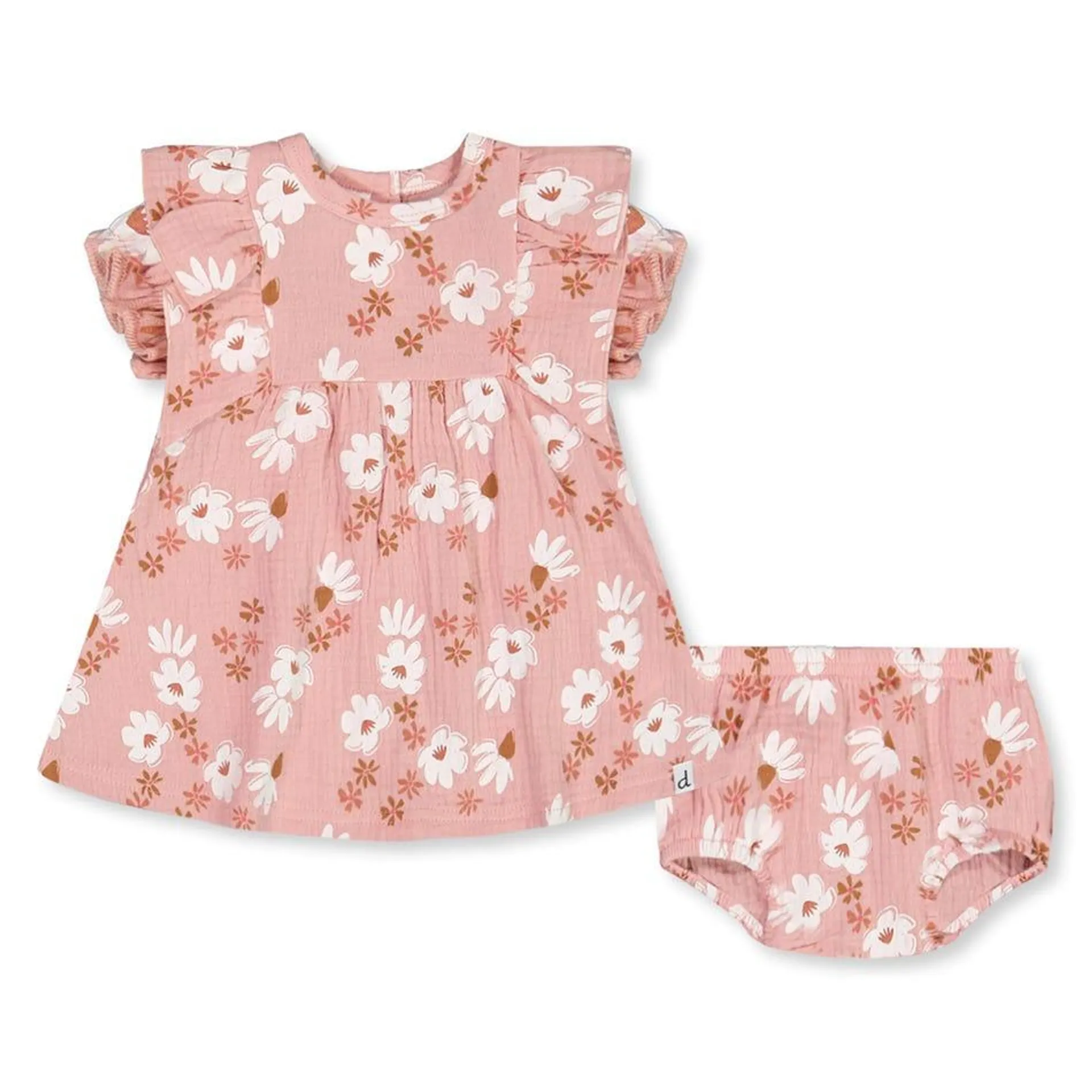 Flowers Pink Dress 3-24m