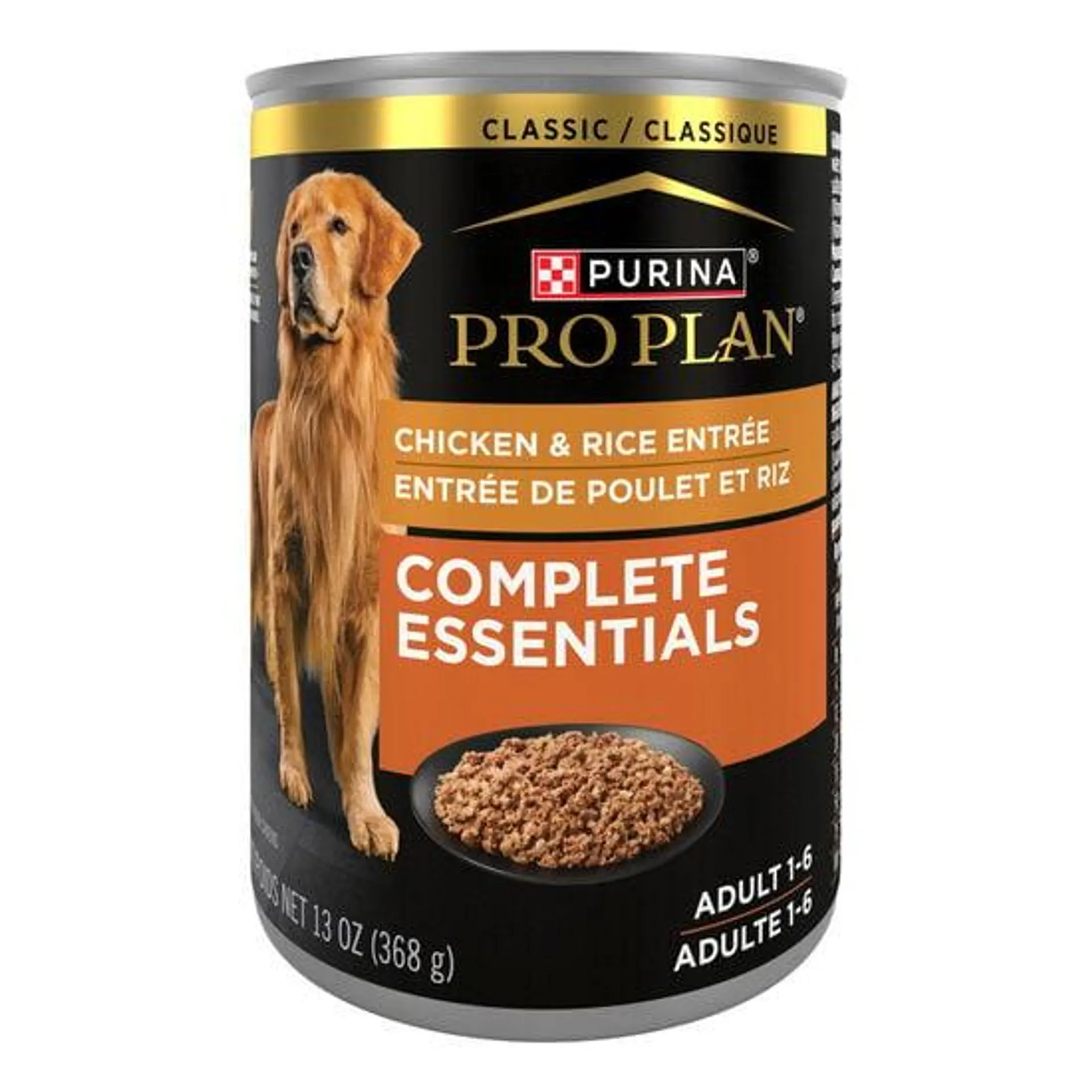 Entrée de poulet et riz formule classique « Complete Essentials » pour chiens adultes, 368 g