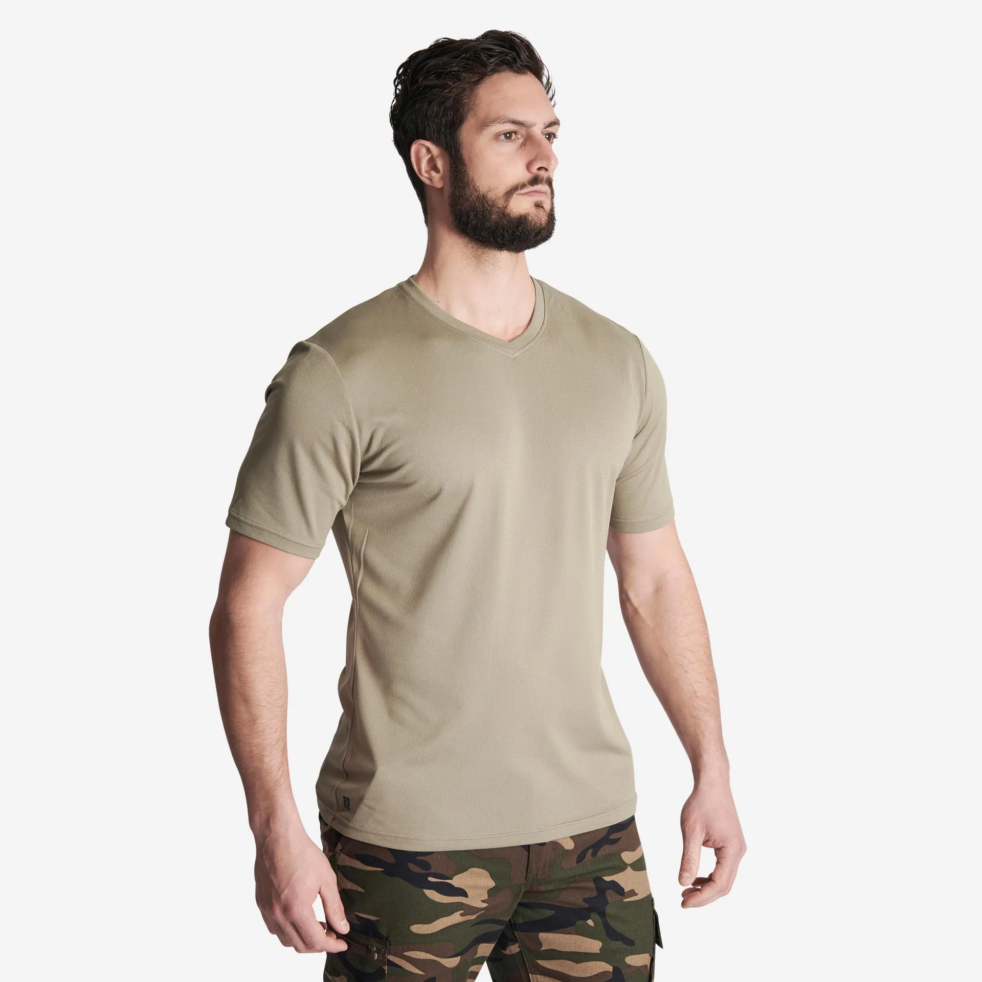 T-shirt de chasse à manches courtes respirant homme - 100 vert