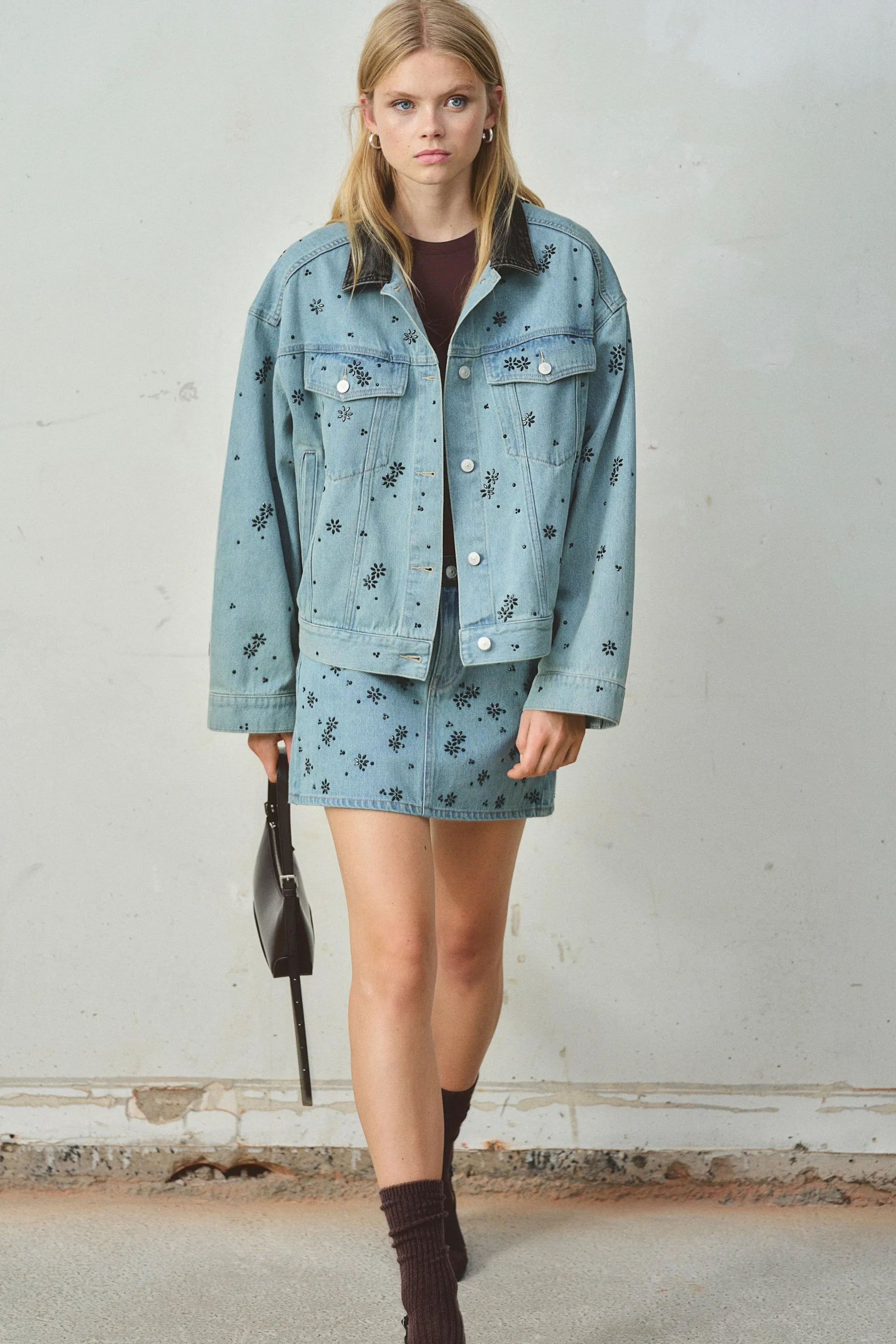 Veste en denim avec strass