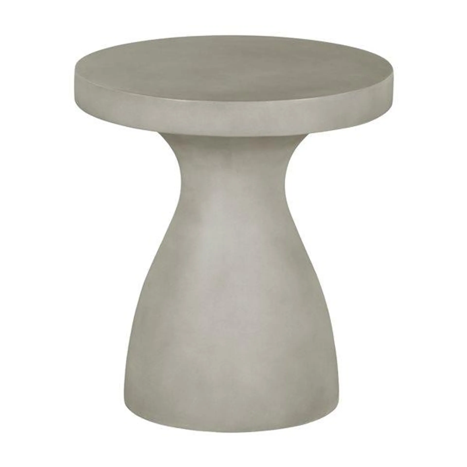 Table d’appoint piédestal scandinave Bellulo de South Shore en béton grège, 20 po de diamètre