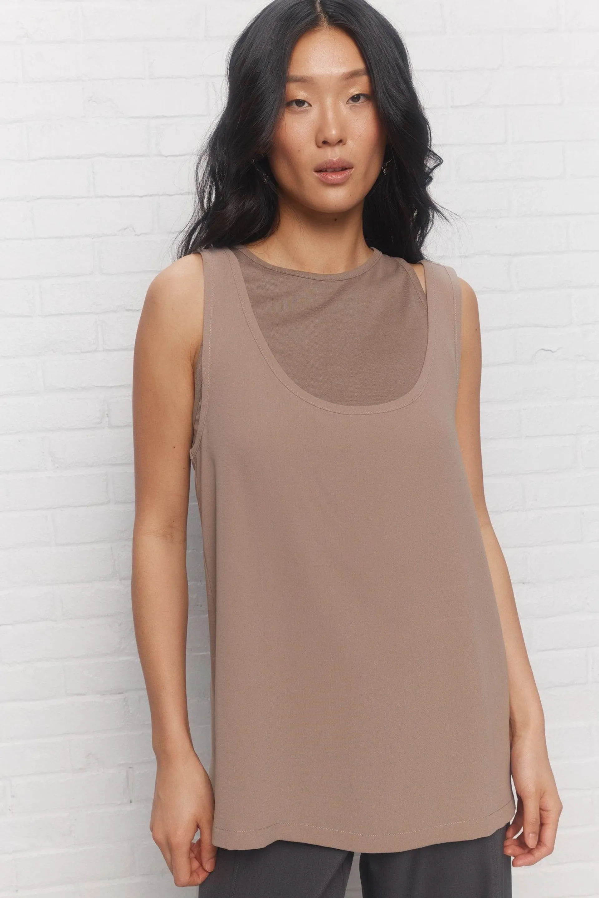 Azure | Camisole taupe 2-en-1