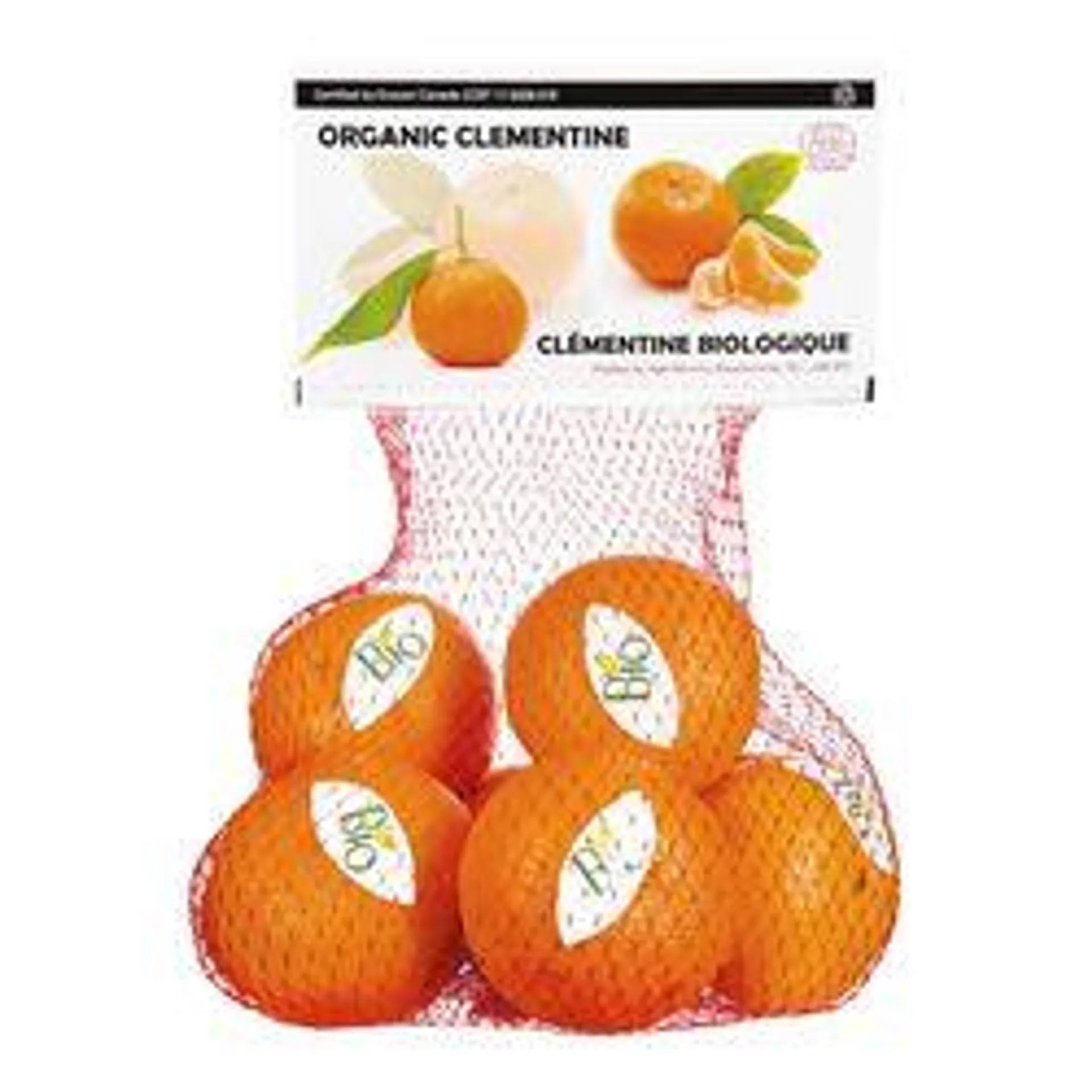 Bag of organic clementines