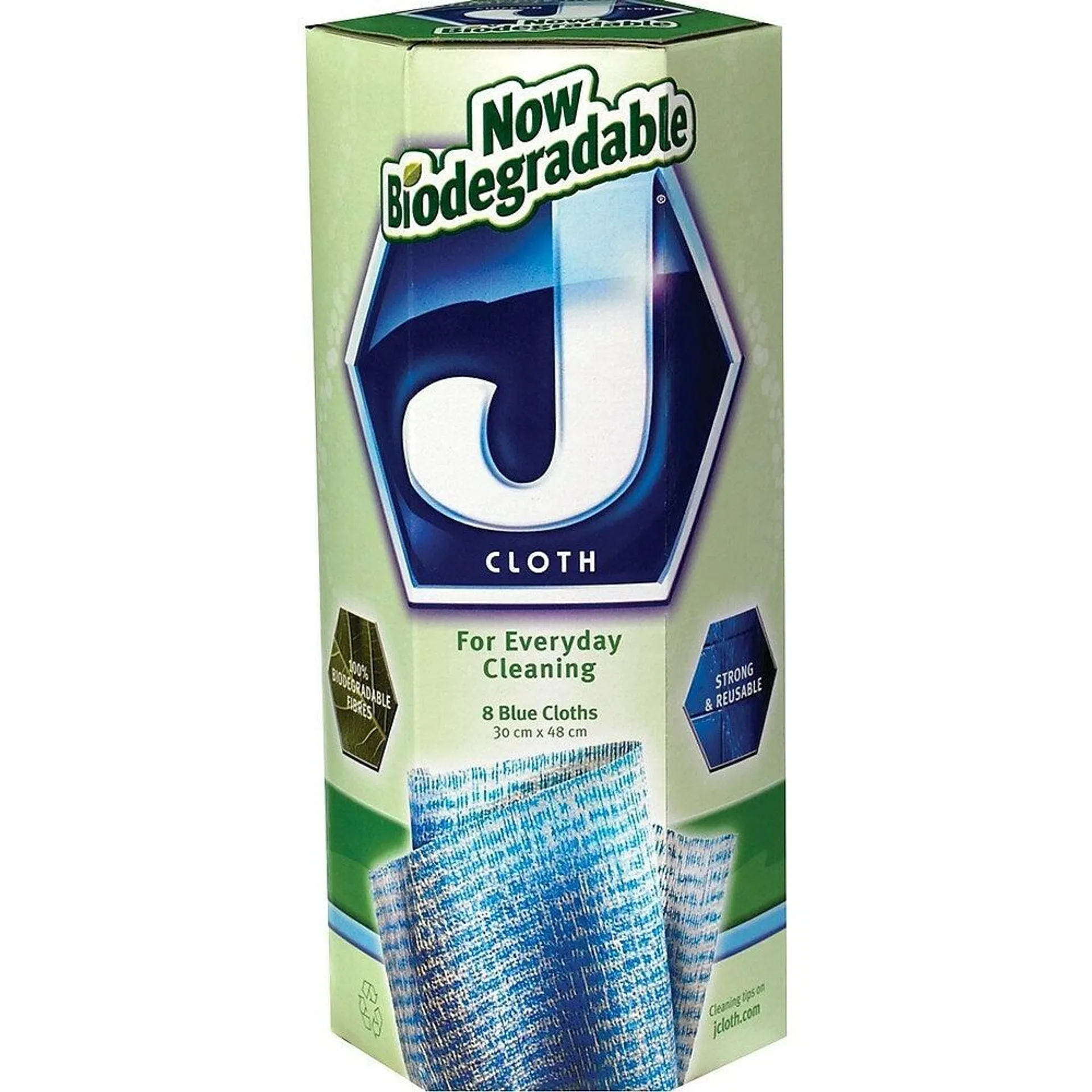 J-Cloth - Serviettes réutilisables, bleu, 8 par paquet