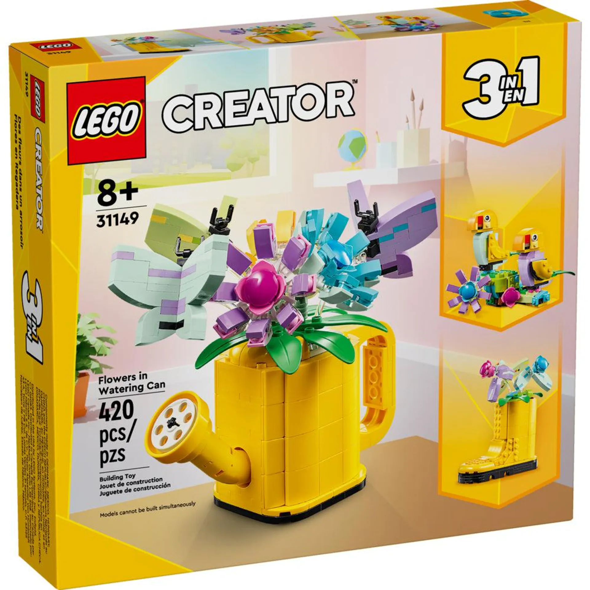 LEGO - Creator Fleurs dans un arrosoir - 420 Pièces