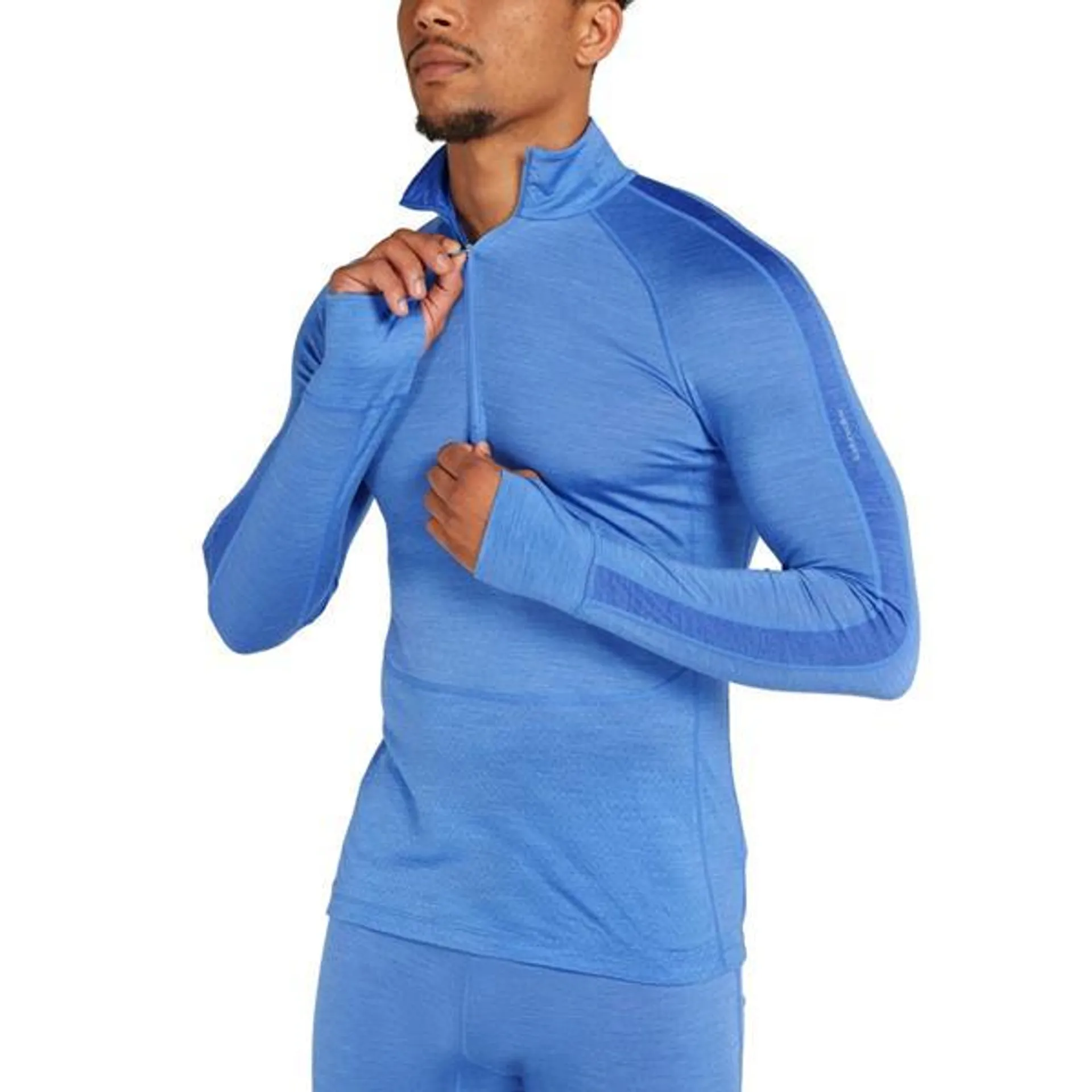 Haut thermique à manches longues et à glissière ZoneKnit 125 en mélange mérinos pour homme