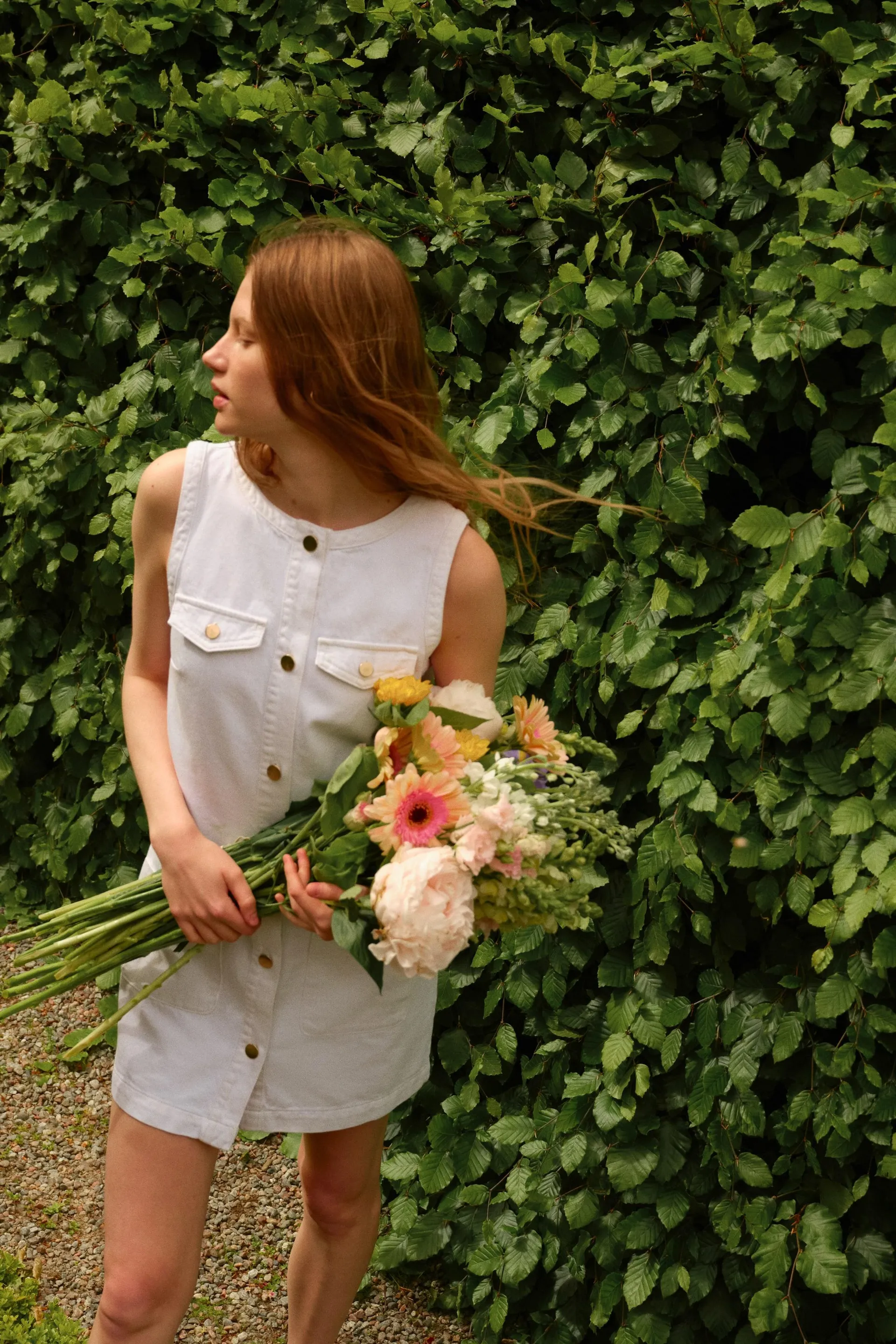 Robe sans manches en denim