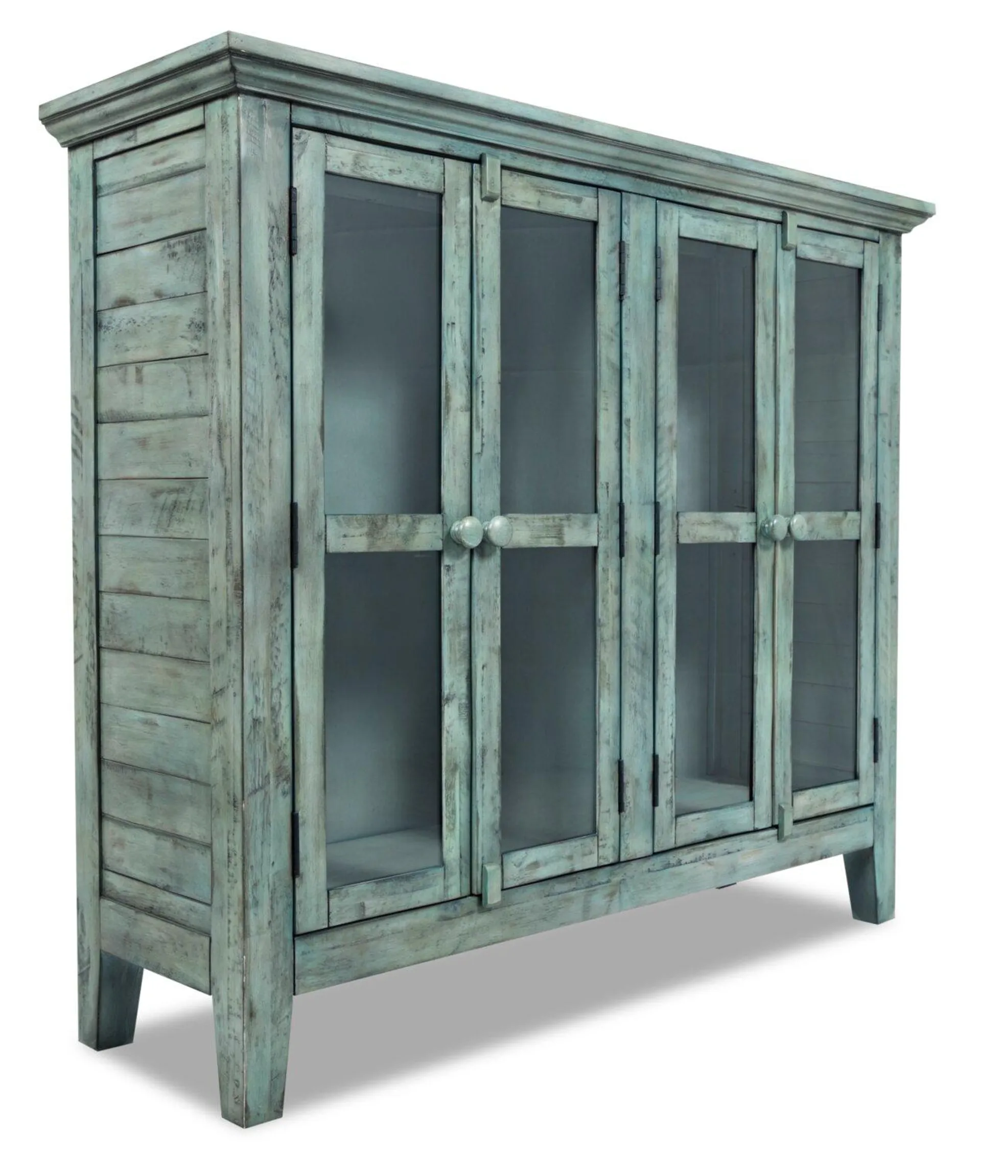 Armoire décorative Rocco de 48 po avec 4 portes - bleu antique