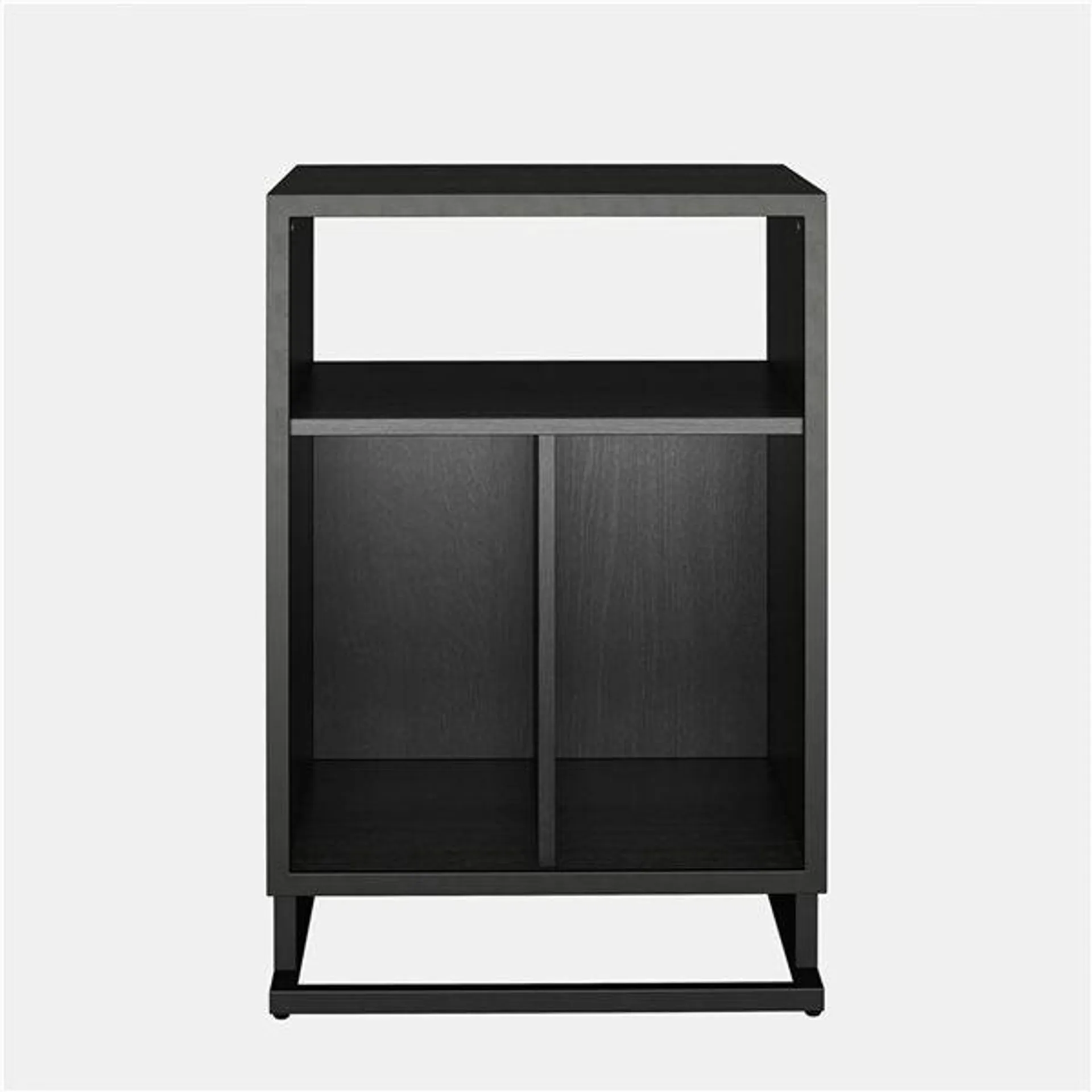 Support de tourne-disque/table d’appoint Regal Novogratz en bois d’ingénierie chêne noir, 19 l. x 16 p. x 27 po h.