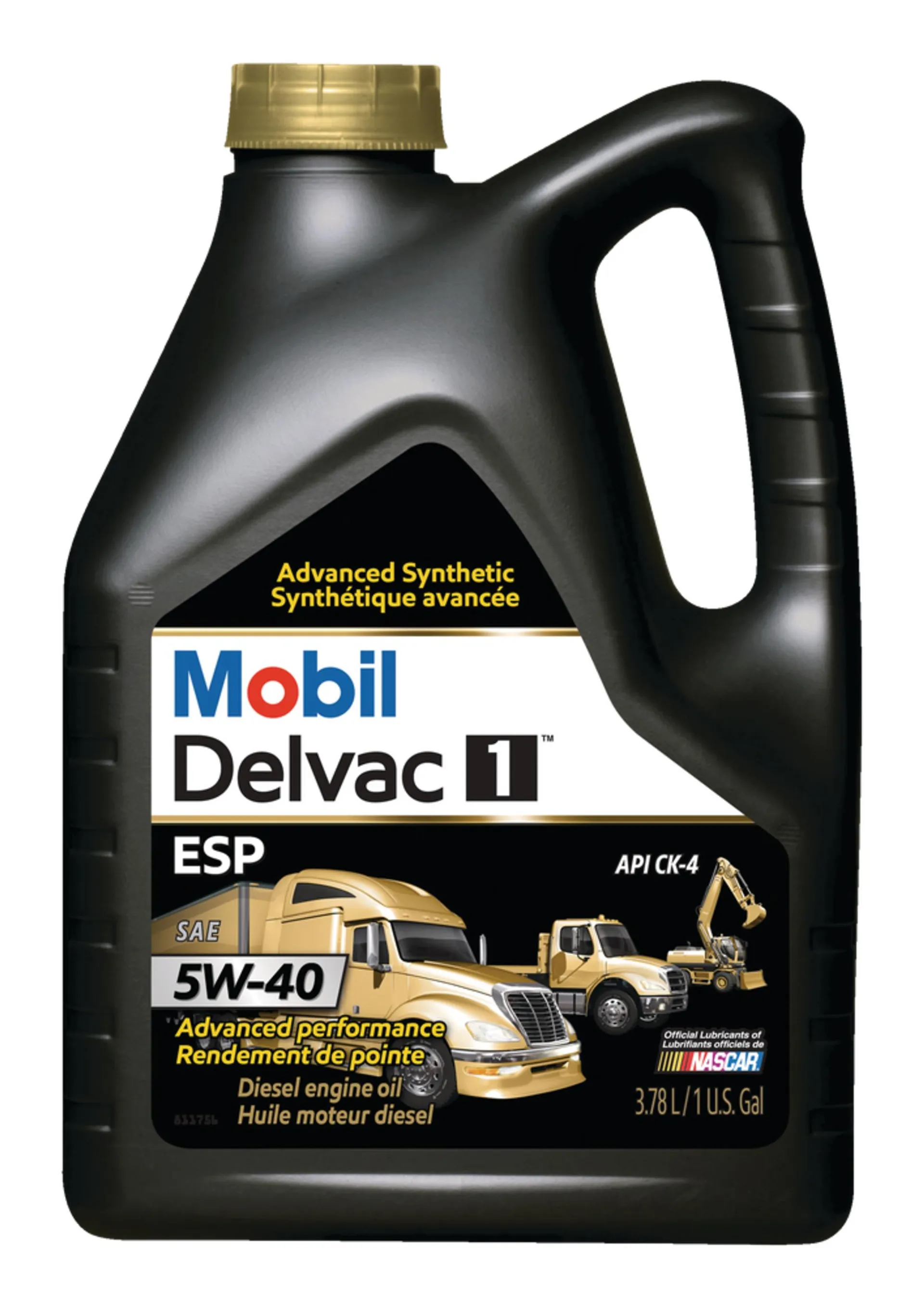 Huile à moteur diesel synthétique Mobil Delvac 5W40, 3,78 L