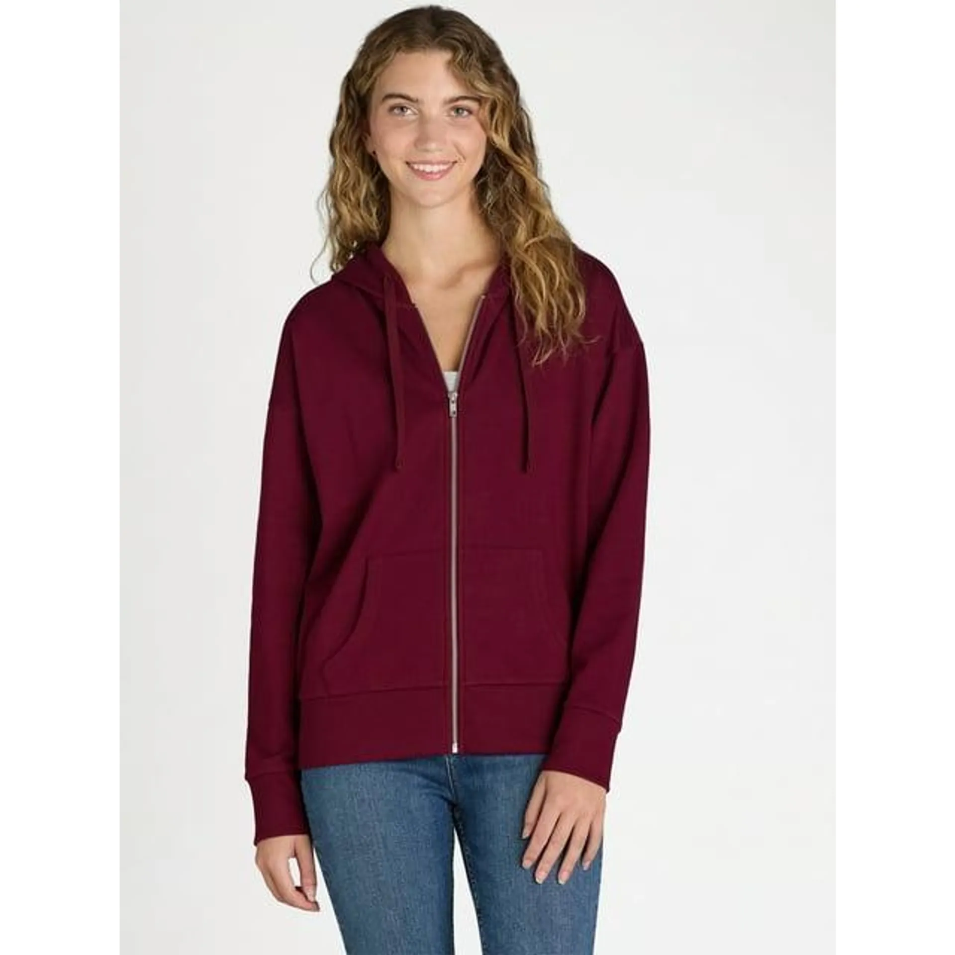 Time and Tru Women’s Fleece Zip Hoodie, Sizes XS-XXXL