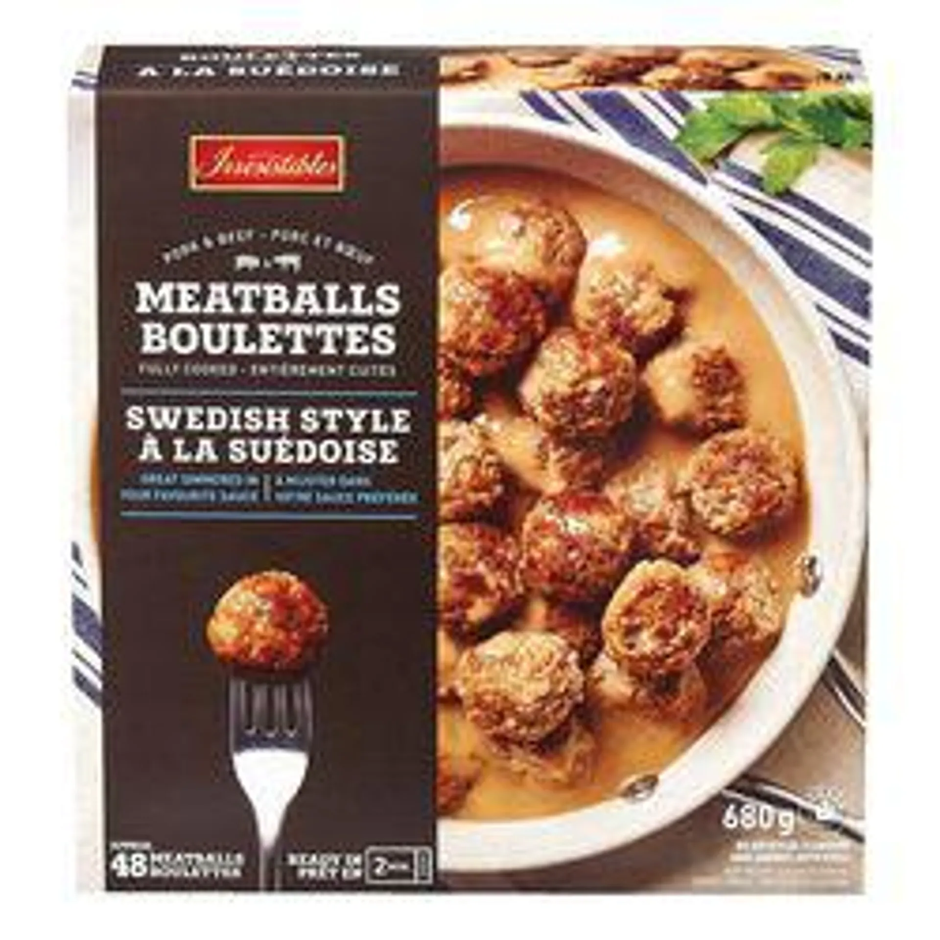 Frozen Swedish Style Pork and Beef Meatballs