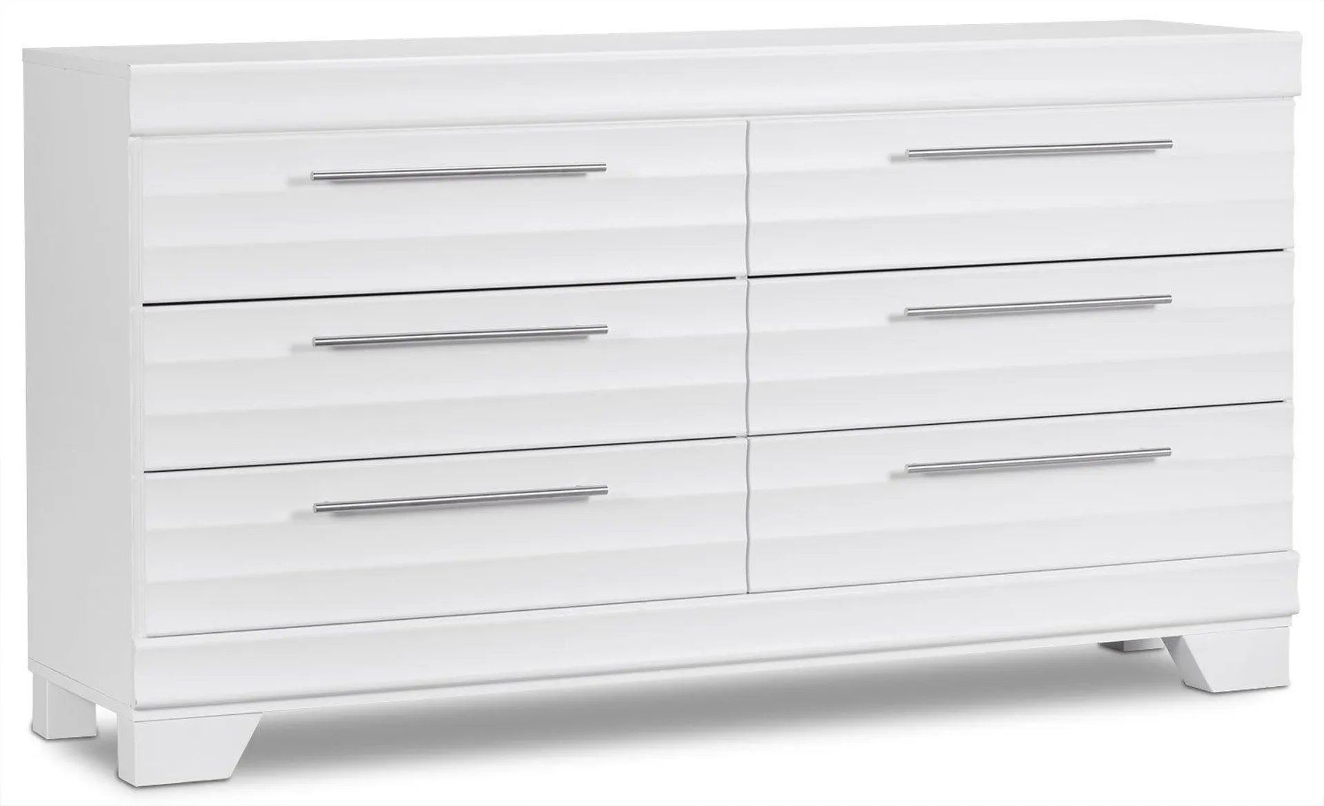 Olivia Bedroom 6-Drawer Dresser, 61.3"W x 32.8"H, Made in Canada - White