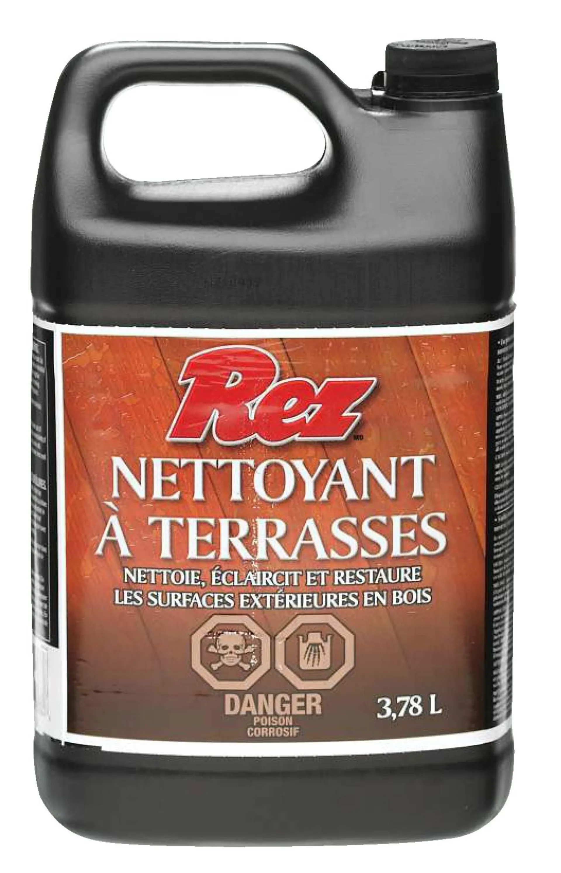 Nettoyant extérieur pour terrasse en bois REZ, 3,78 L/1 gallon