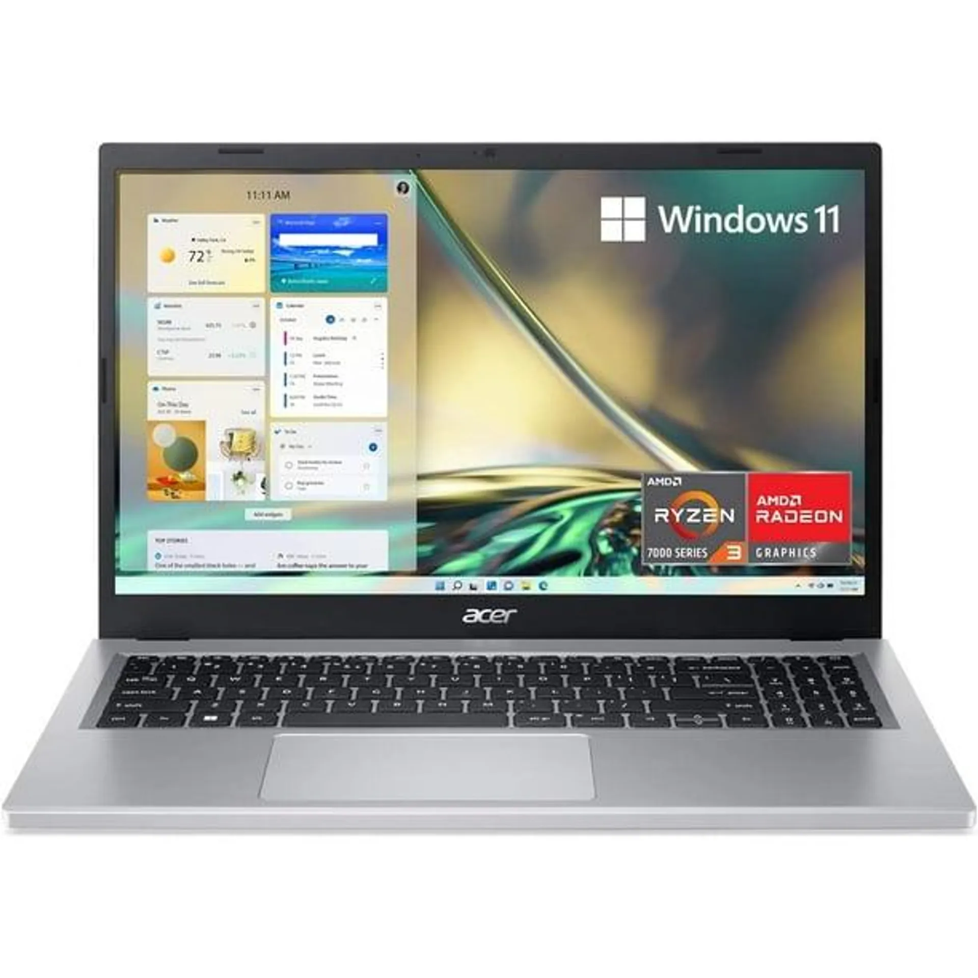 Acer Aspire 3 Ordinateur Portable Mince, 15.6" Plein Écran IPS HD, Processeur Quad-Core AMD Ryzen 3 7320U, Graphiques AMD Radeon, 8GB LPDDR5, 512GB NVMe SSD, Wi-Fi 6, Windows 11