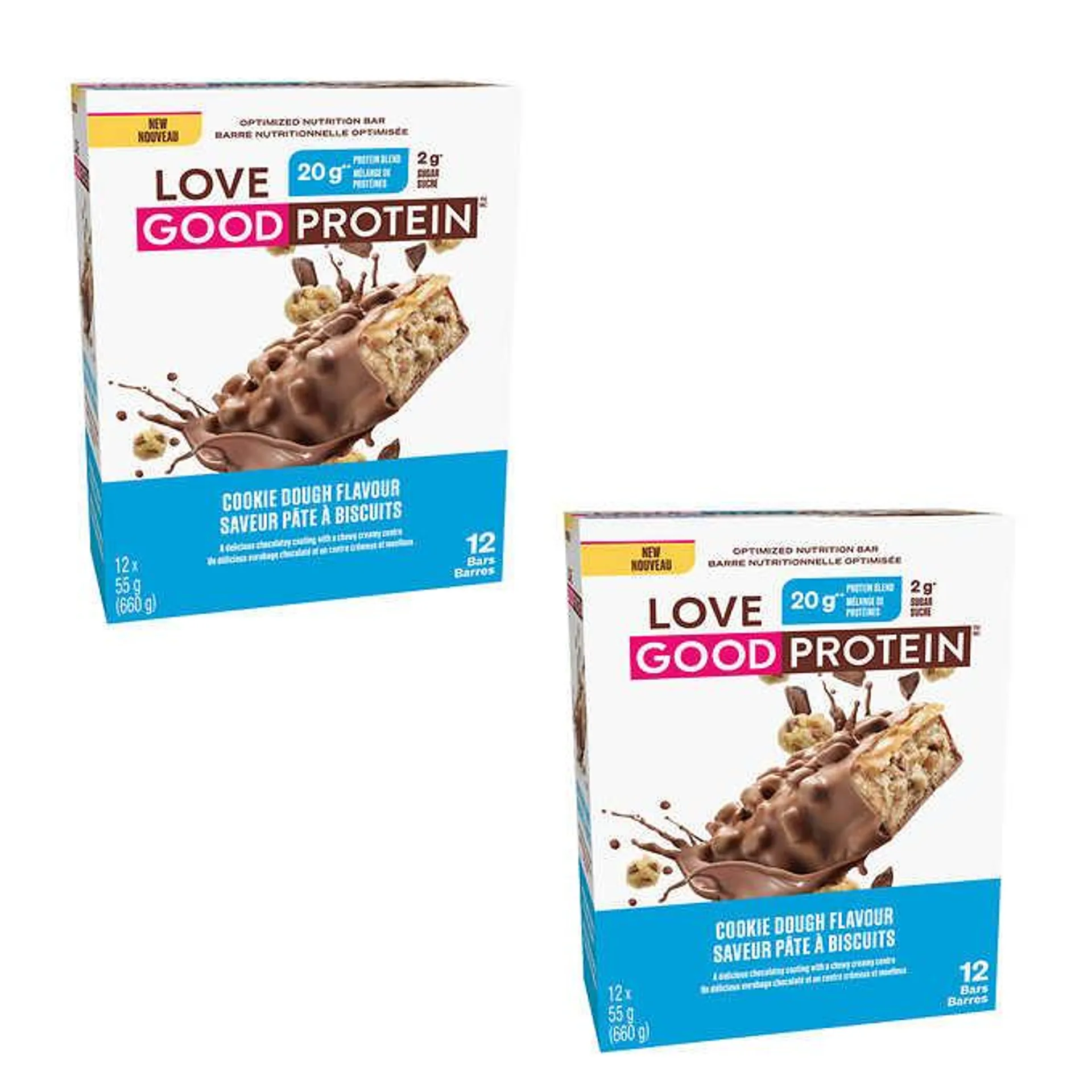 Love Good Protein, Protein Bars, 24 × 55 g