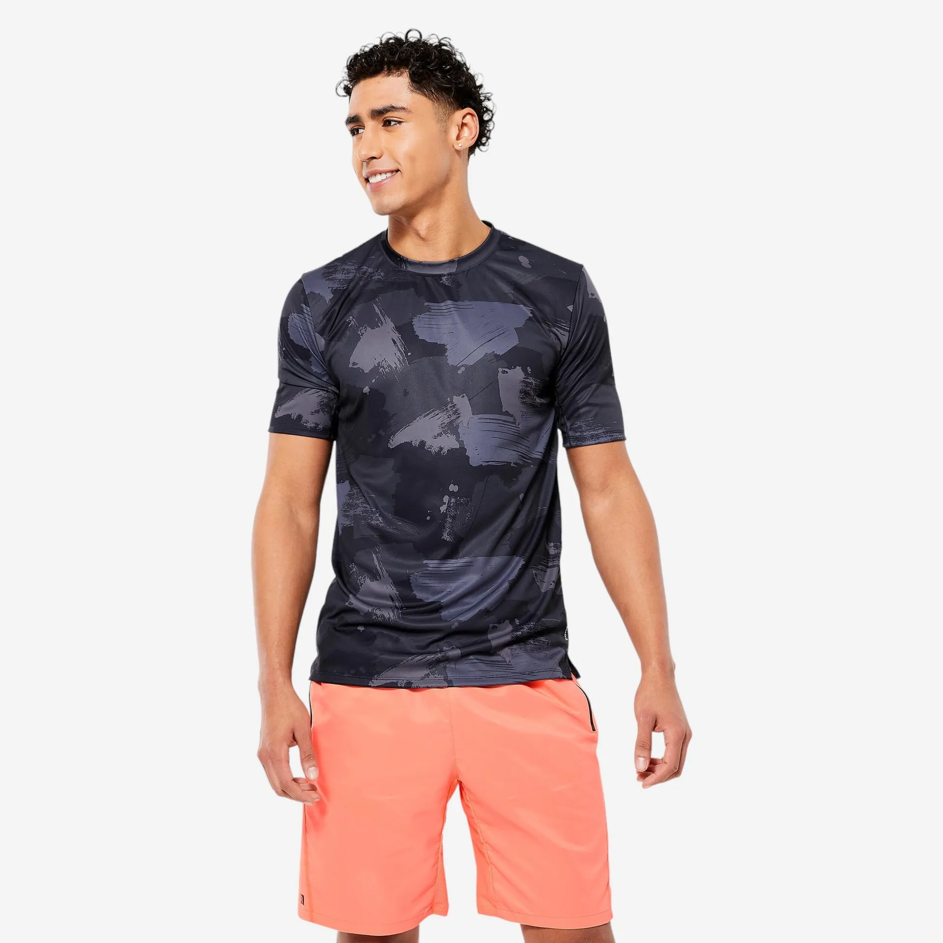 T-shirt de sport – bleu camouflage