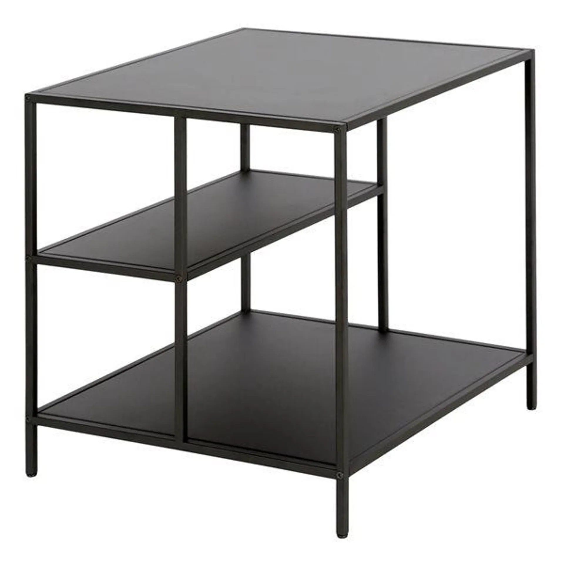 Table d'appoint carrée Winthrop Hailey Home en métal noir
