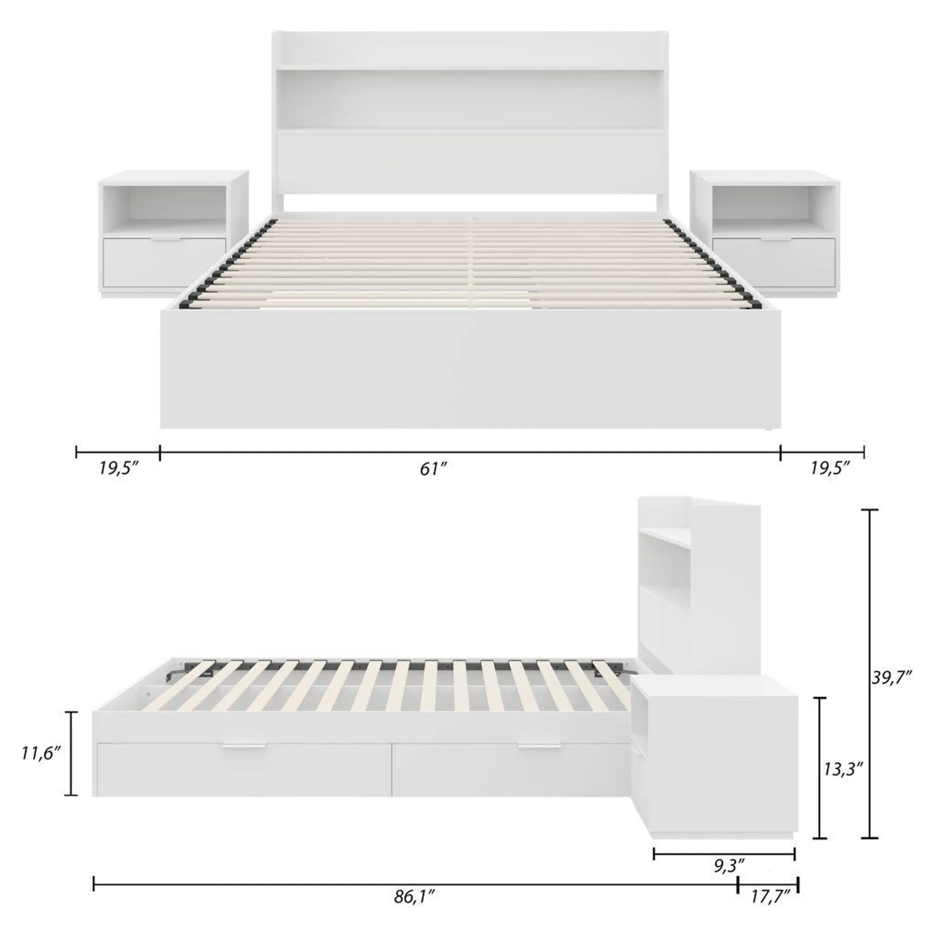 Mobilier de chambre à coucher Hunter - Grand