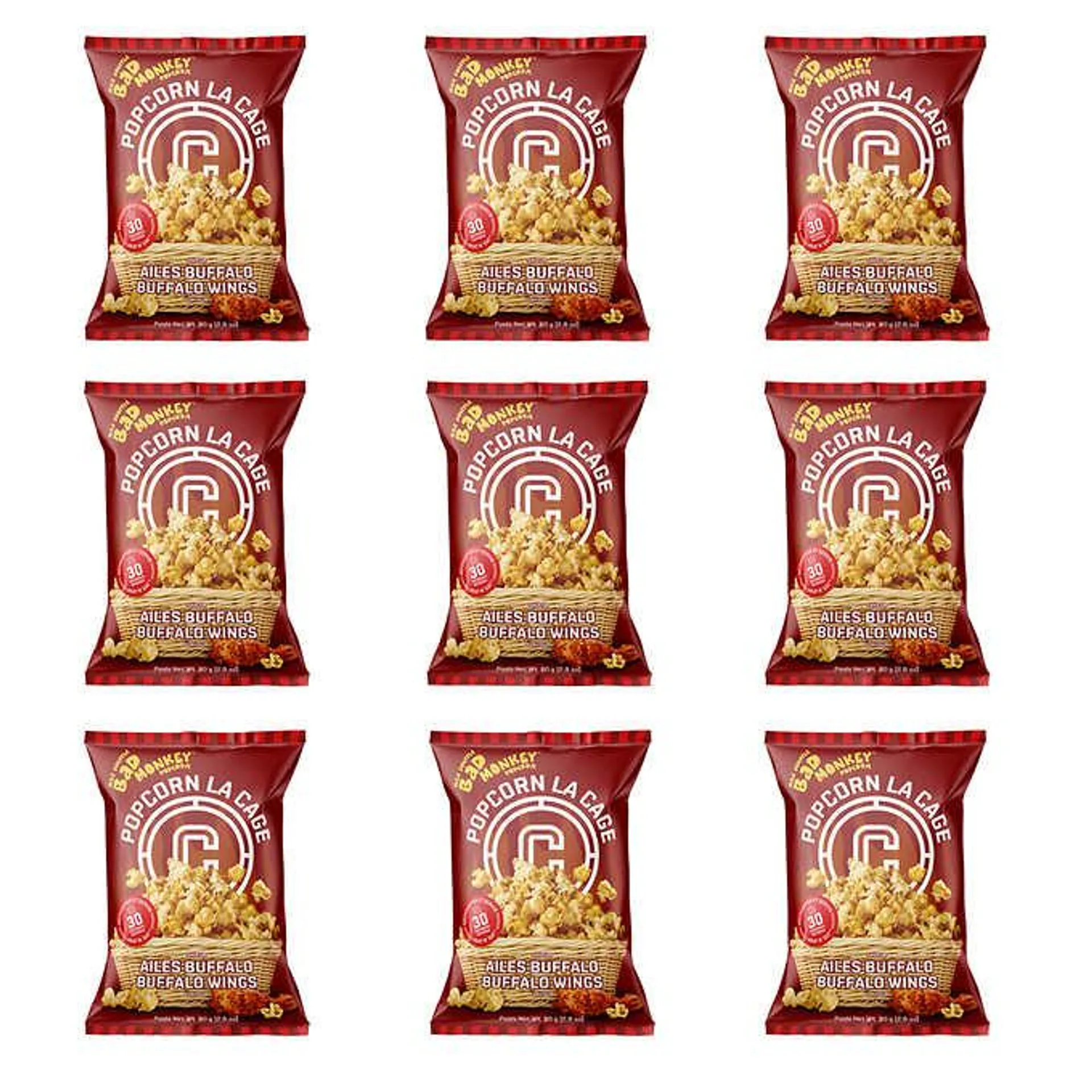 Bad Monkey Heat N' Eat Popcorn, 9 × 80 g
