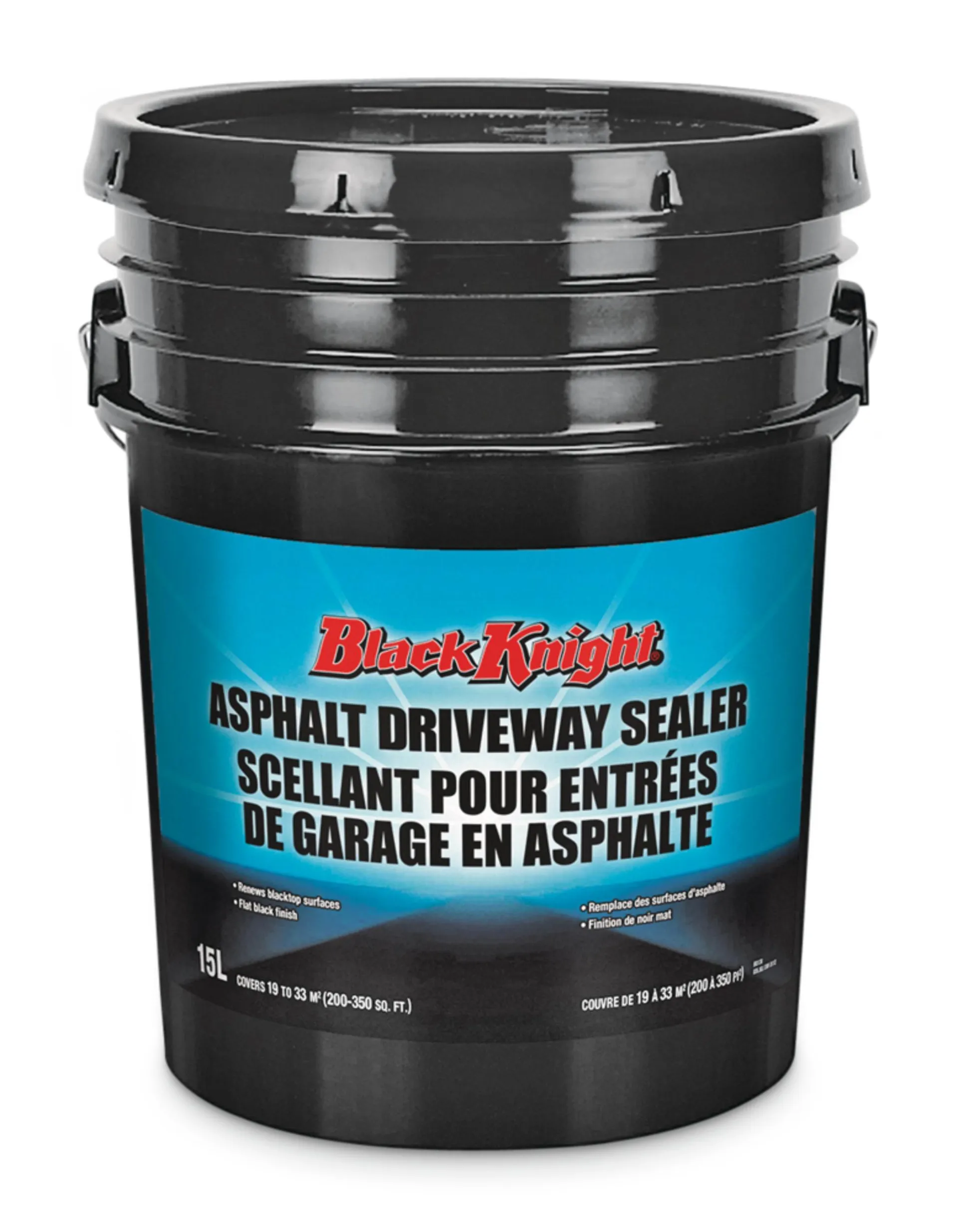 Scellant pour entrée d'asphalte Black Knight Blacktop, 1 an, couverture de 250 à 300 pi2, 15 L